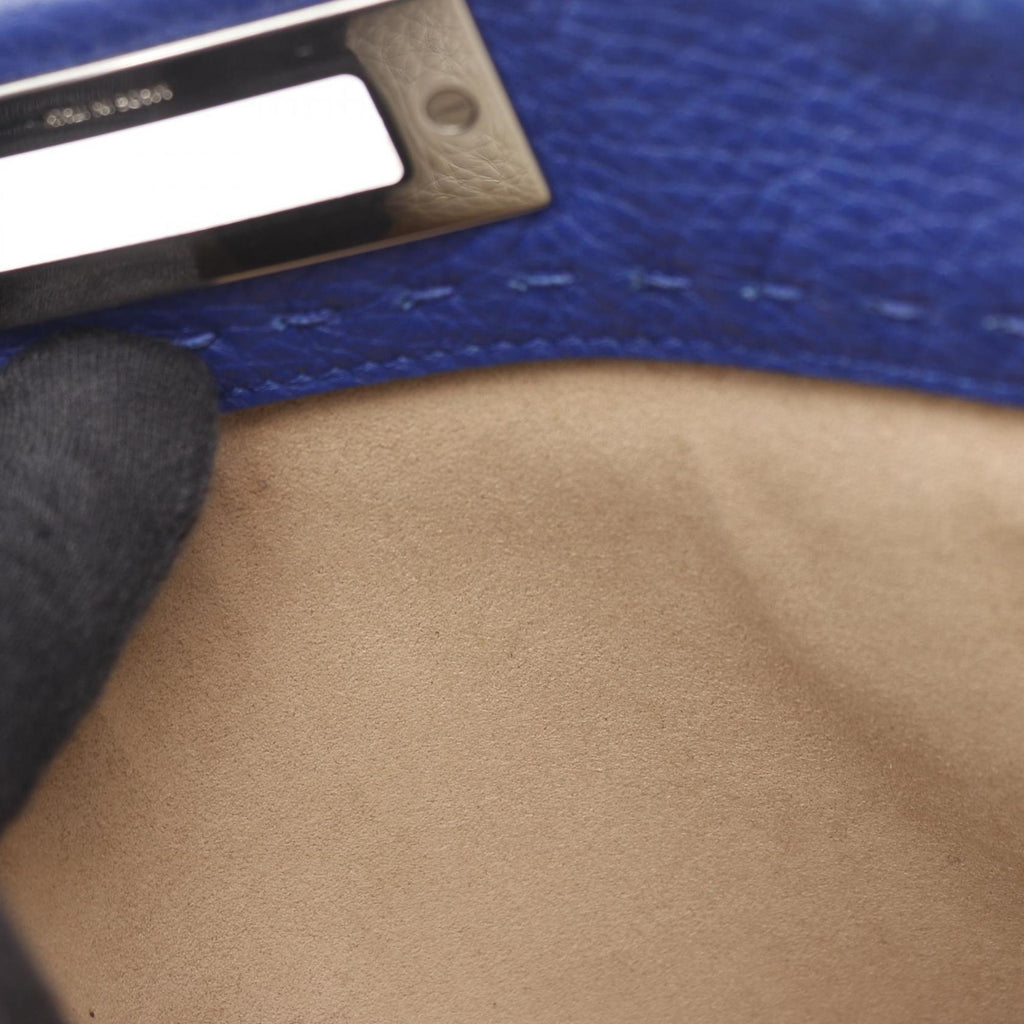 FDI Peekaboo Regular Handbag, Leather, Women's, Blue, 8BN226