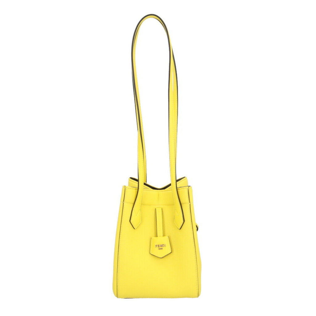 FDI Origami Small Shoulder Bag, Leather, 8BS083, Yellow, Women's, FENDI