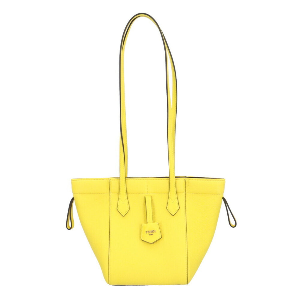 FDI Origami Small Shoulder Bag, Leather, 8BS083, Yellow, Women's, FENDI
