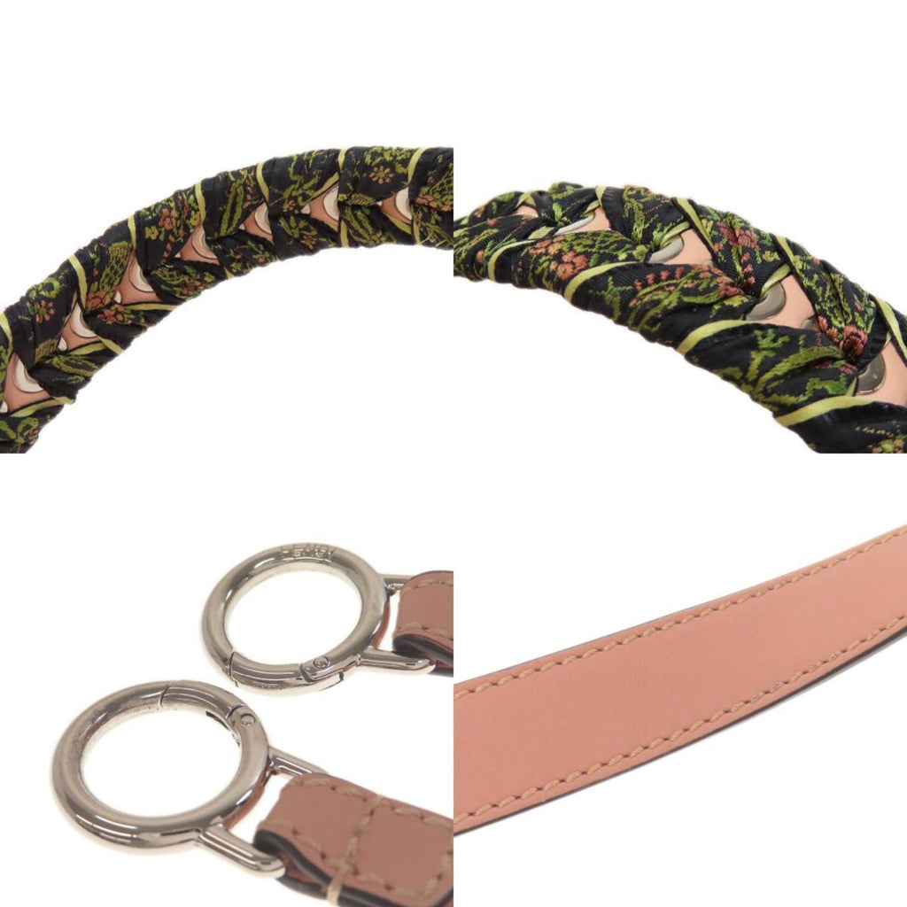 FDI Peekaboo Ribbon Stitch Handbag Calfskin Women's