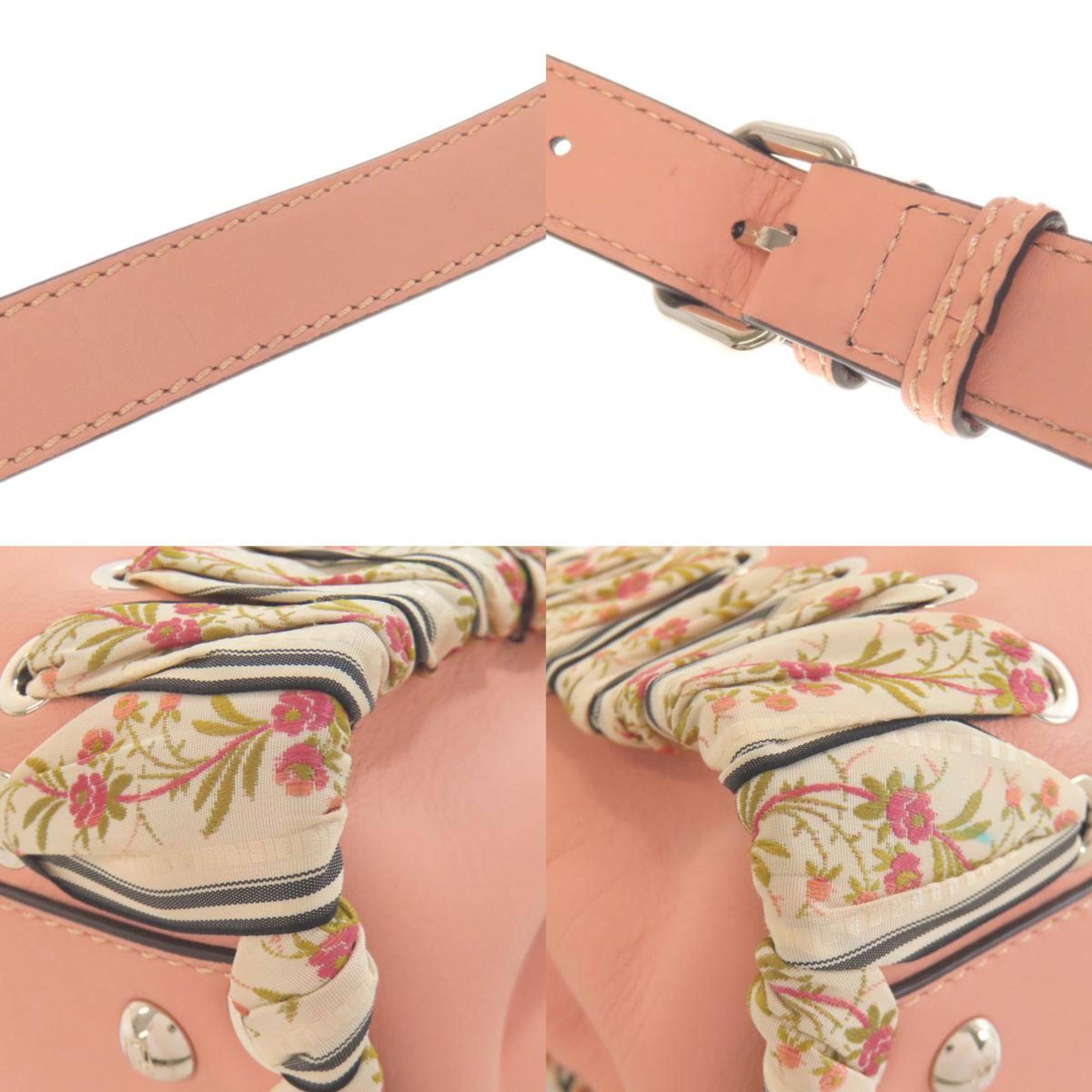 FDI Peekaboo Ribbon Stitch Handbag Calfskin Women's