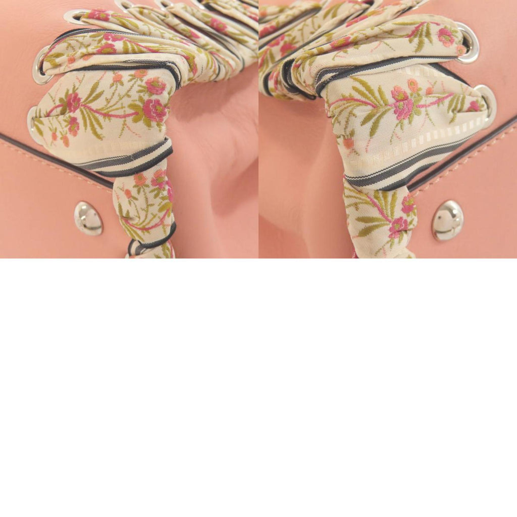 FDI Peekaboo Ribbon Stitch Handbag Calfskin Women's