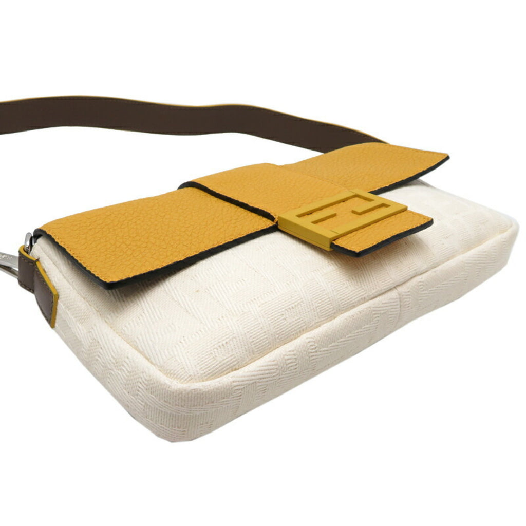 FDI Bucket Women's Shoulder Bag 7V72 Canvas Dark Yellow