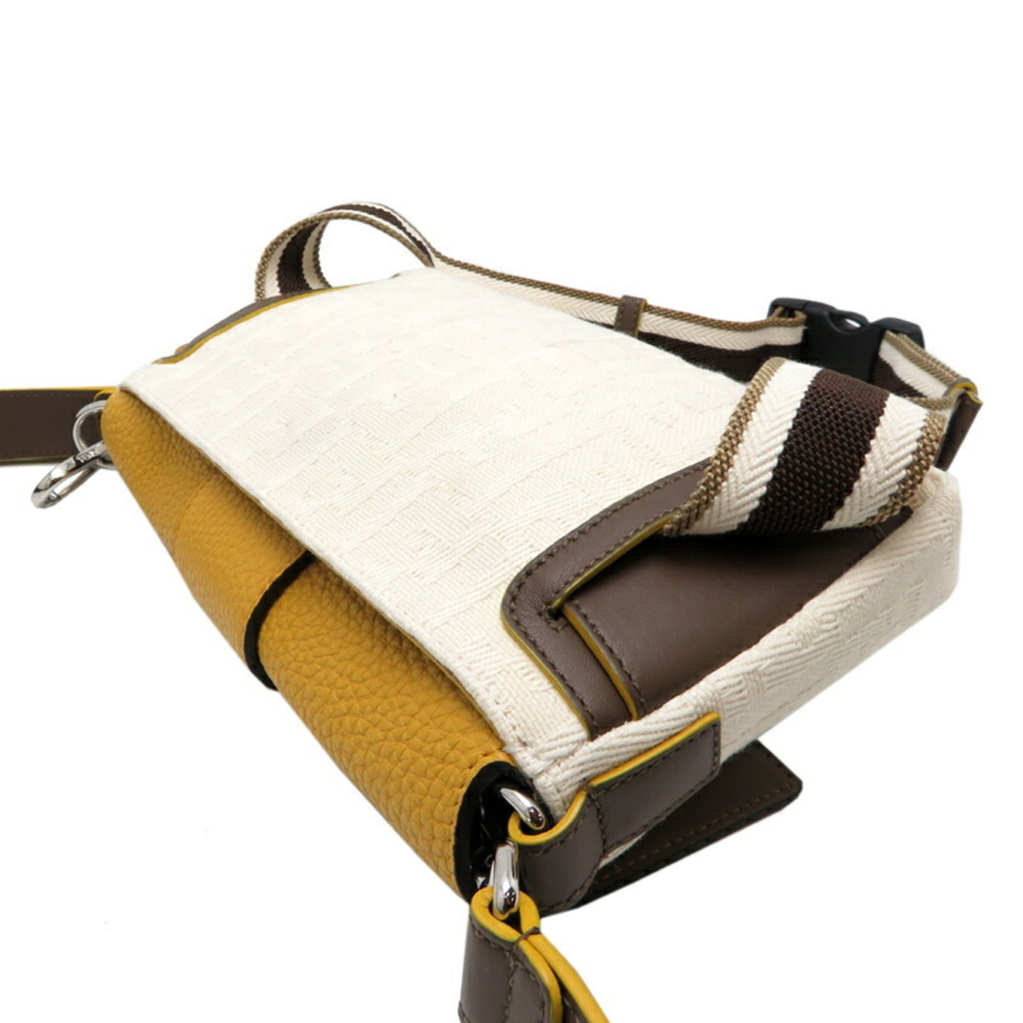 FDI Bucket Women's Shoulder Bag 7V72 Canvas Dark Yellow