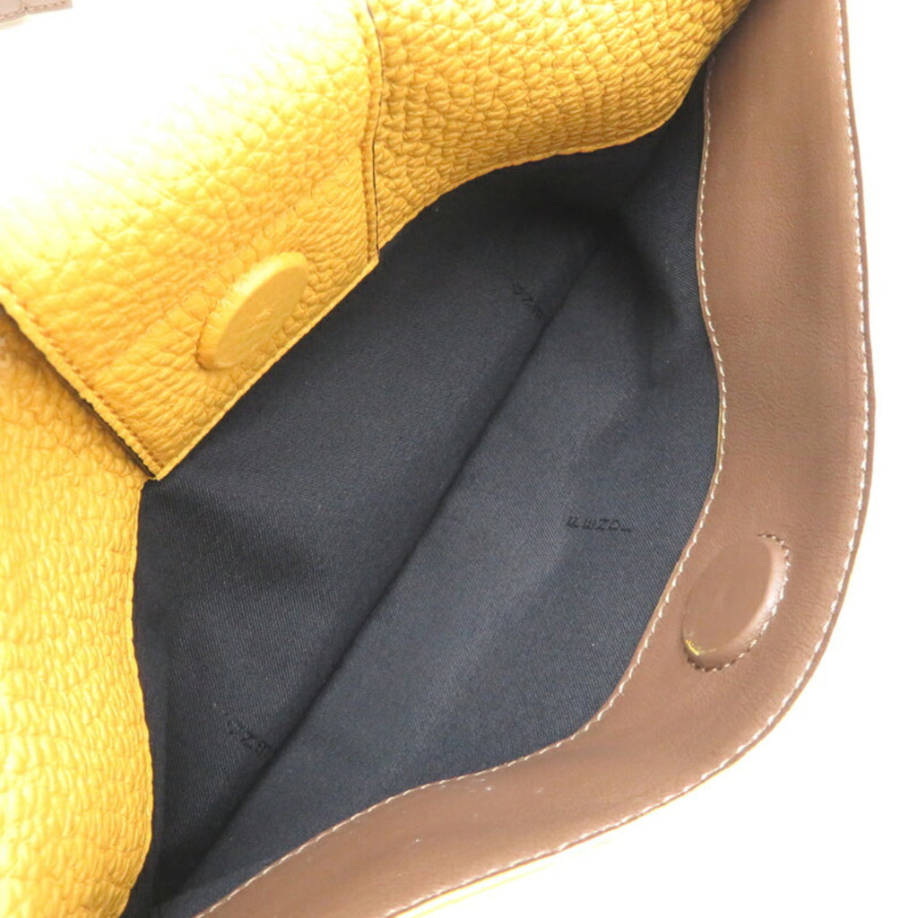 FDI Bucket Women's Shoulder Bag 7V72 Canvas Dark Yellow