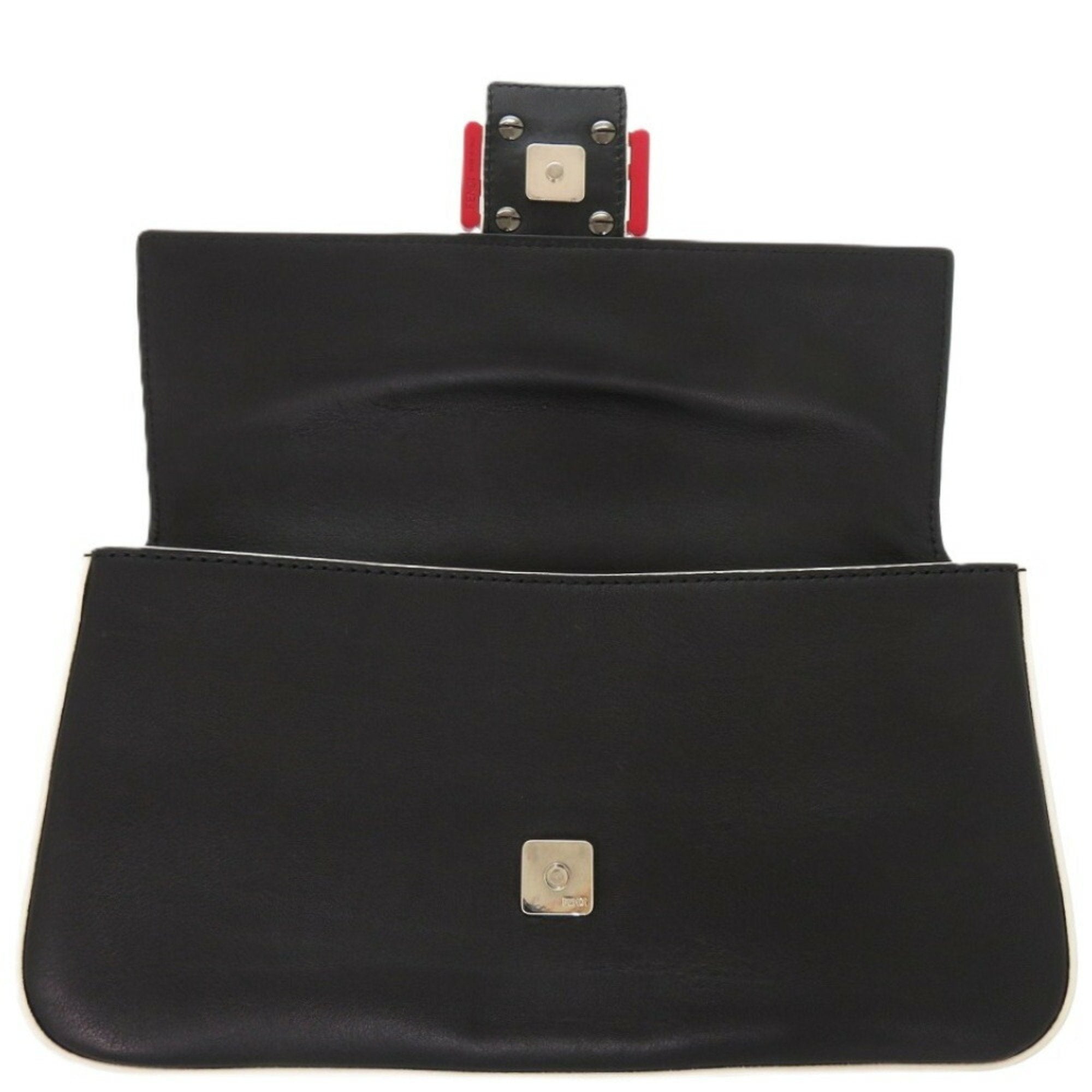 FDI Monster Bugs Leather Black Shoulder Bag 1662FENDI