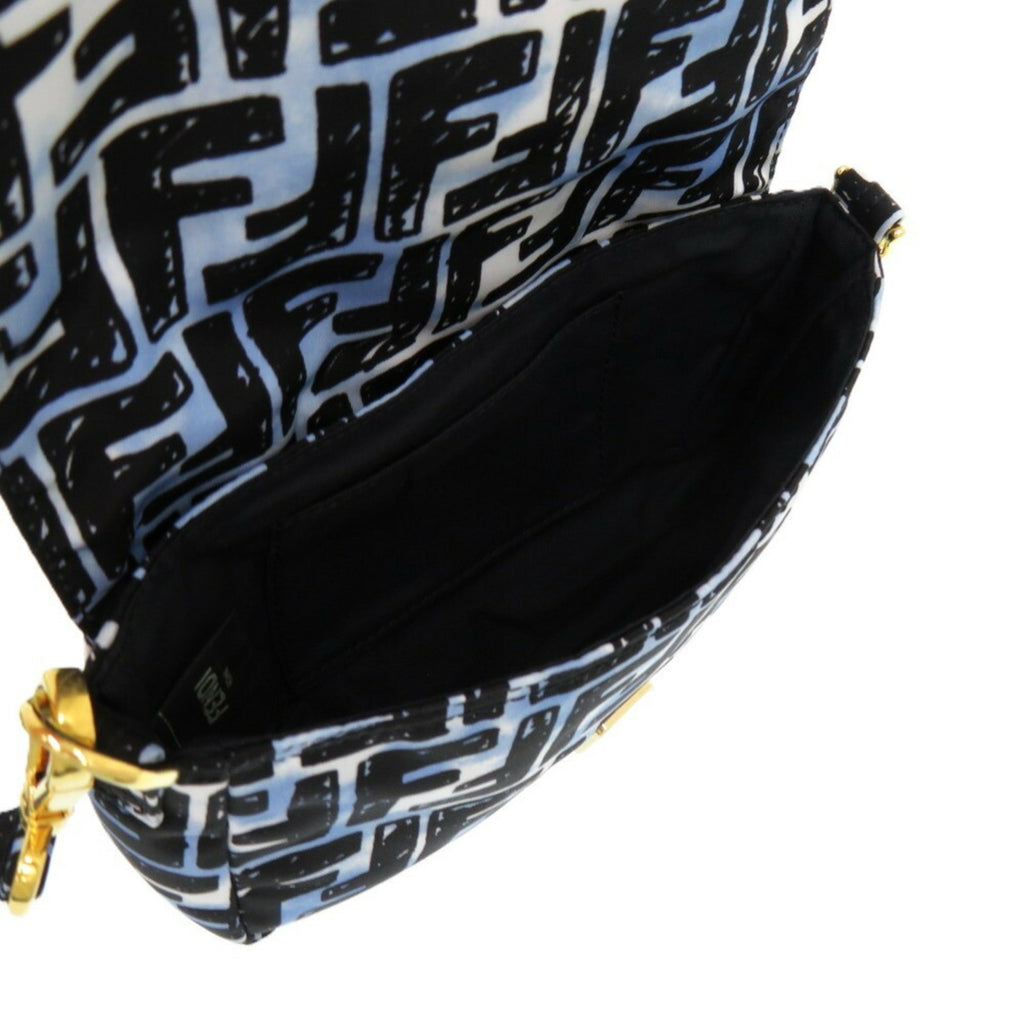 FDI Like new Fendi Zucca Bucket Mini Joshua Vidas collaboration 2-way nylon blue shoulder bag 8BR784 ADBD 209-0501 1257FENDI