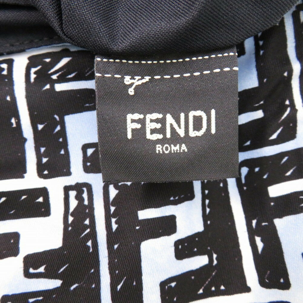 FDI Like new Fendi Zucca Bucket Mini Joshua Vidas collaboration 2-way nylon blue shoulder bag 8BR784 ADBD 209-0501 1257FENDI