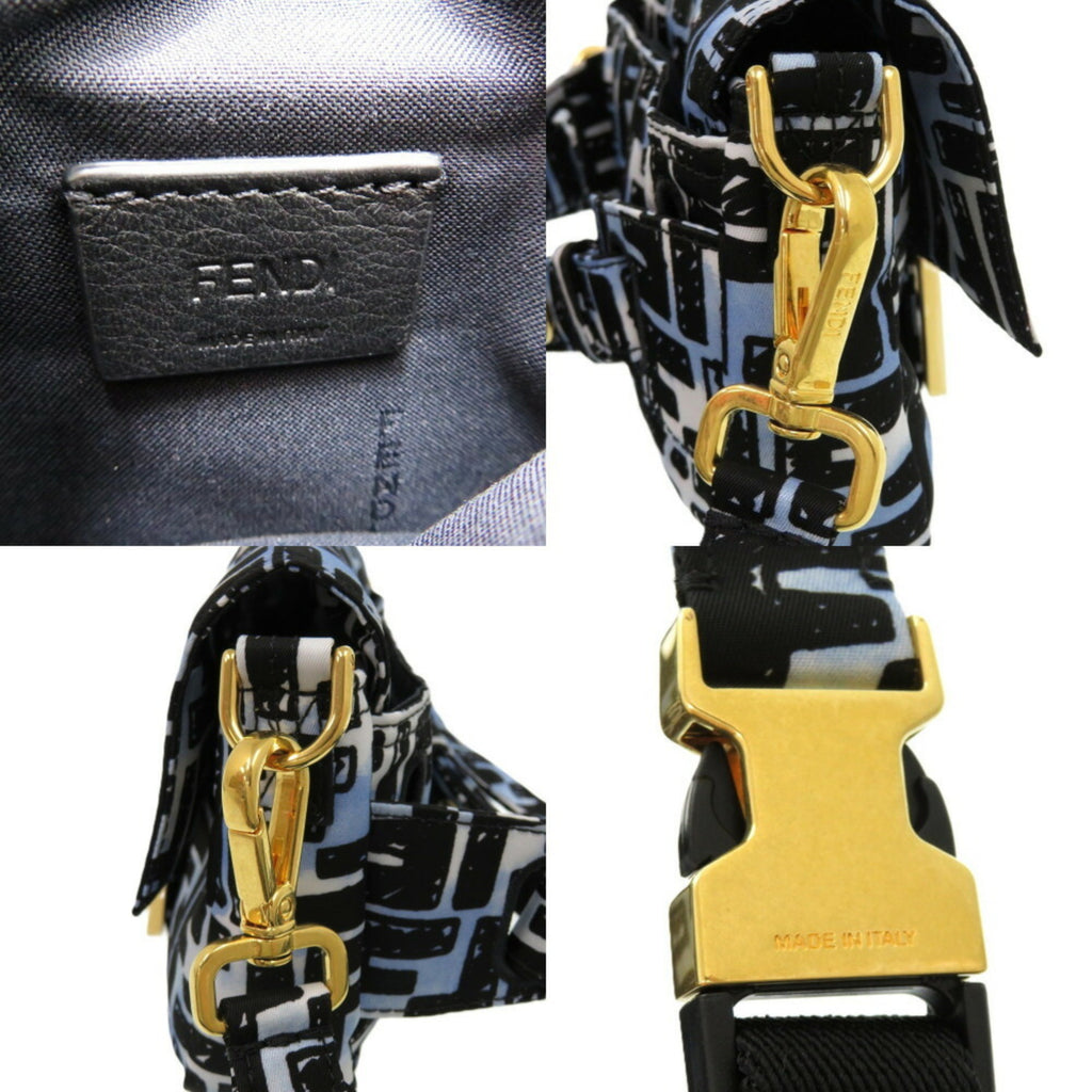 FDI Like new Fendi Zucca Bucket Mini Joshua Vidas collaboration 2-way nylon blue shoulder bag 8BR784 ADBD 209-0501 1257FENDI