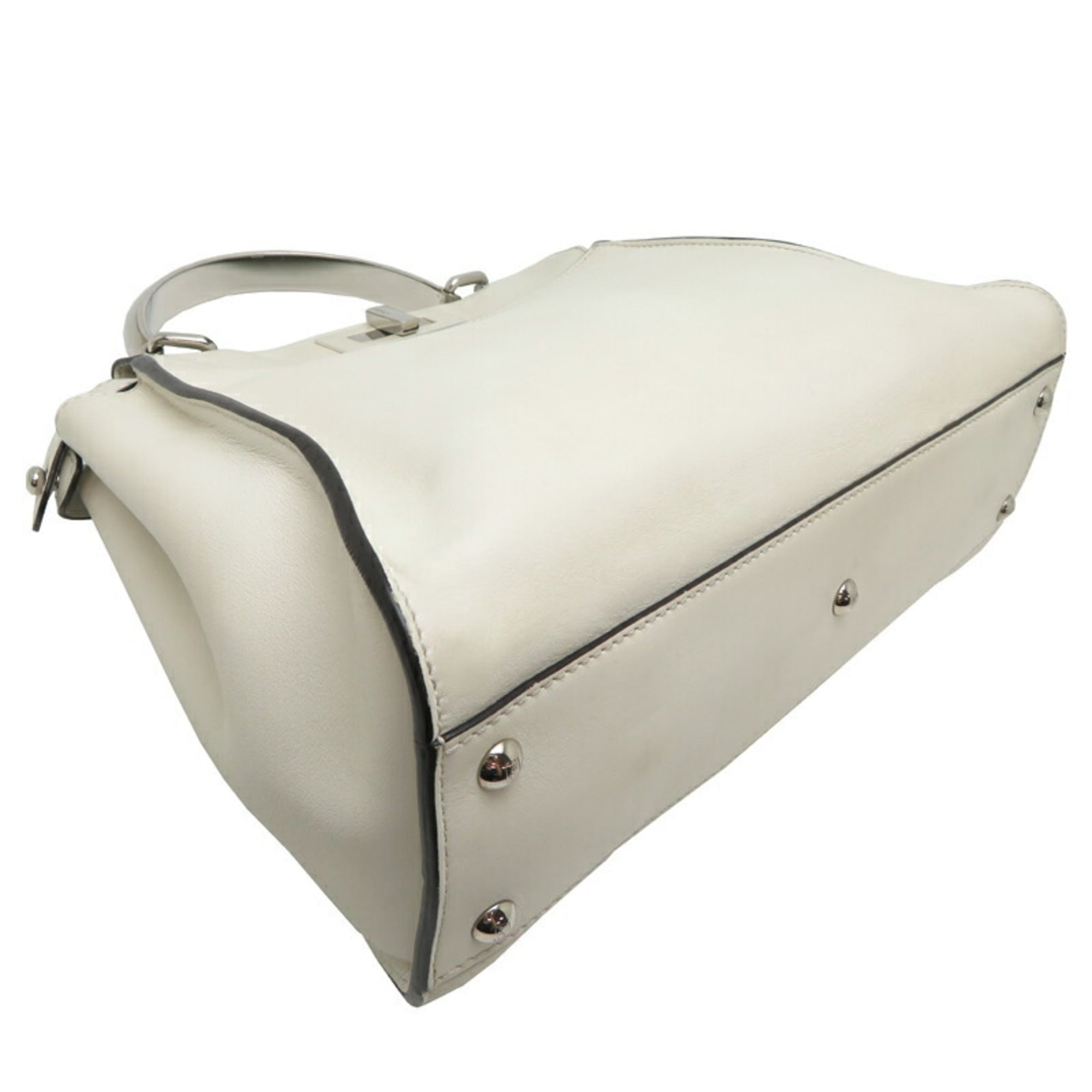 FDI Peekaboo Medium Women's Handbag 8BN290 Leather White