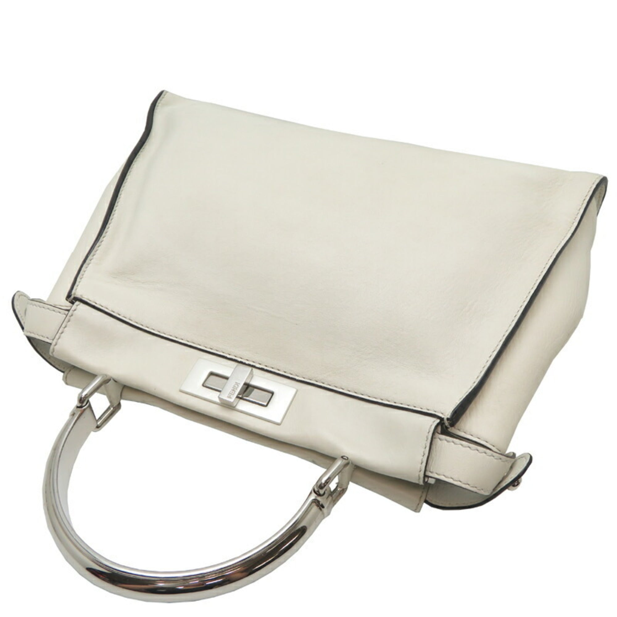 FDI Peekaboo Medium Women's Handbag 8BN290 Leather White