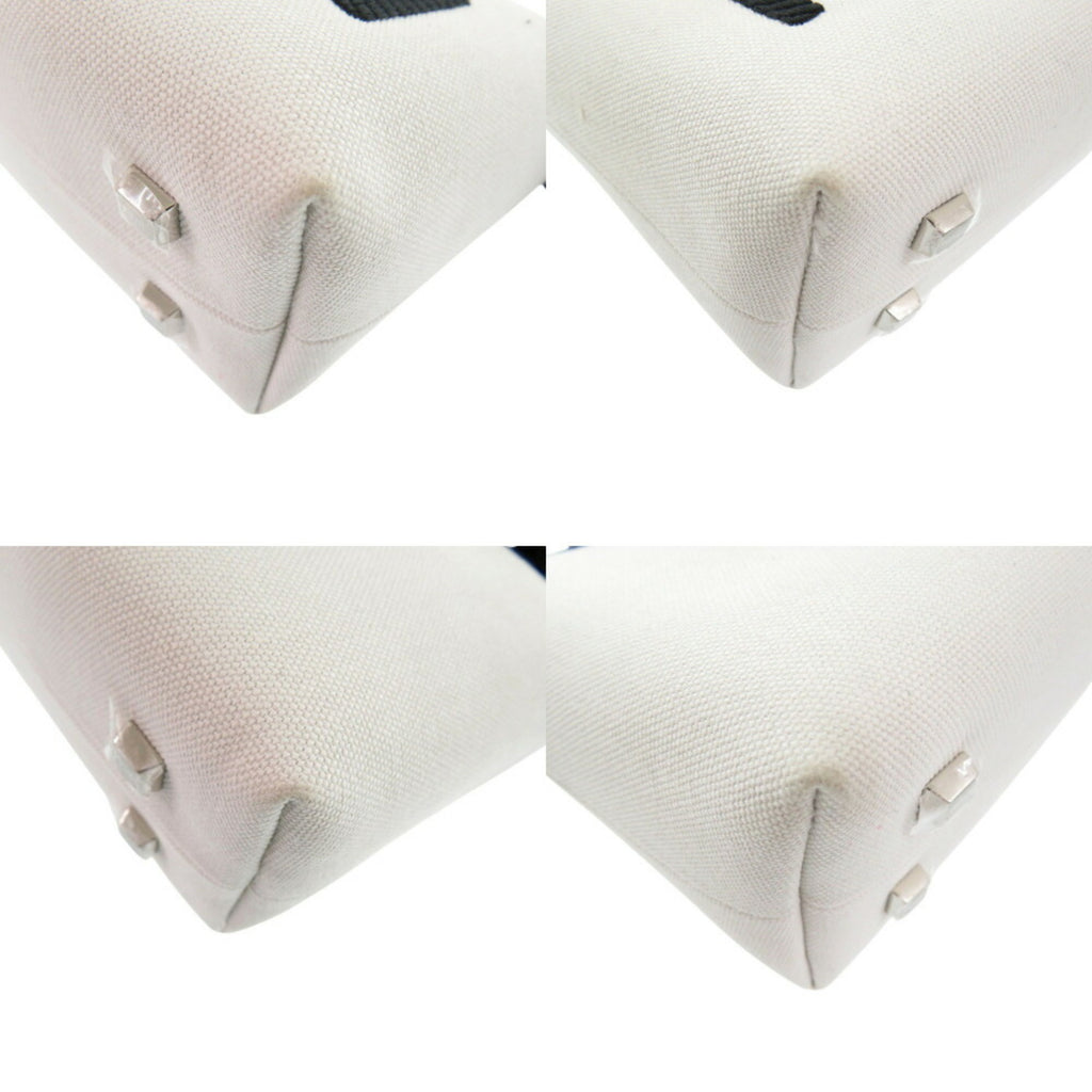 FDI By The Way Small 8BS067 ANVG Canvas Leather Plexiglass White Handbag 1783FENDI