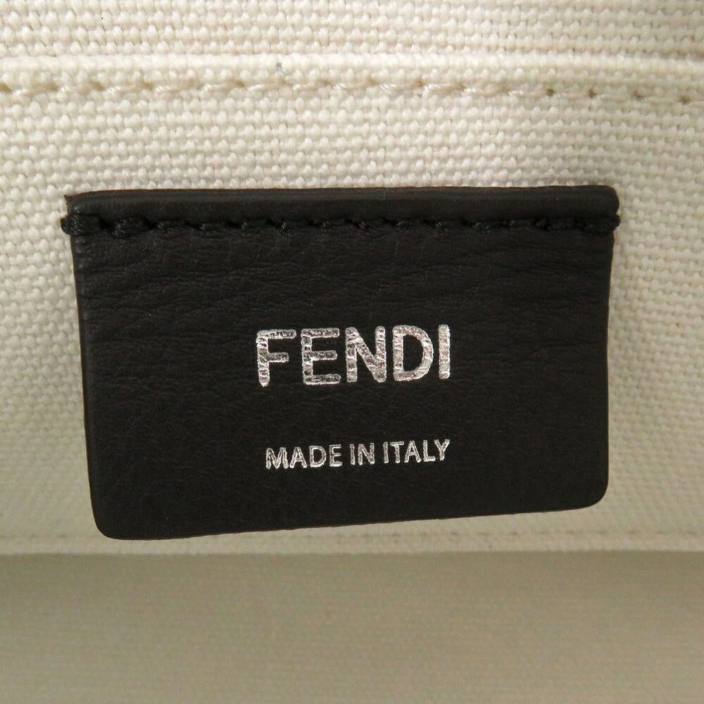 FDI By The Way Small 8BS067 ANVG Canvas Leather Plexiglass White Handbag 1783FENDI