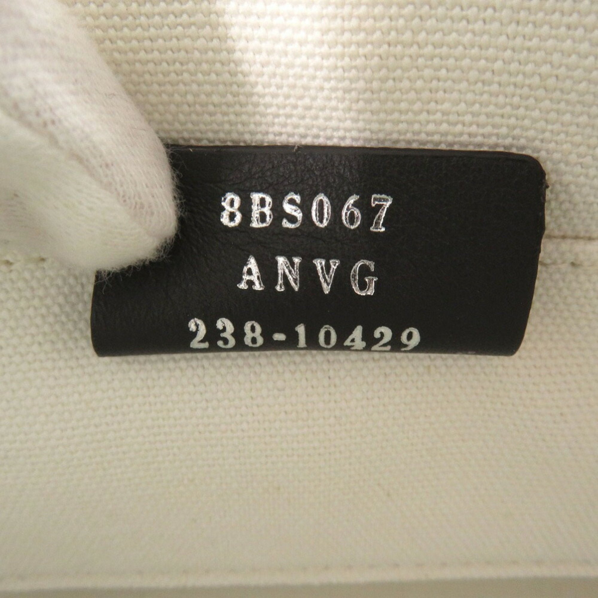 FDI By The Way Small 8BS067 ANVG Canvas Leather Plexiglass White Handbag 1783FENDI