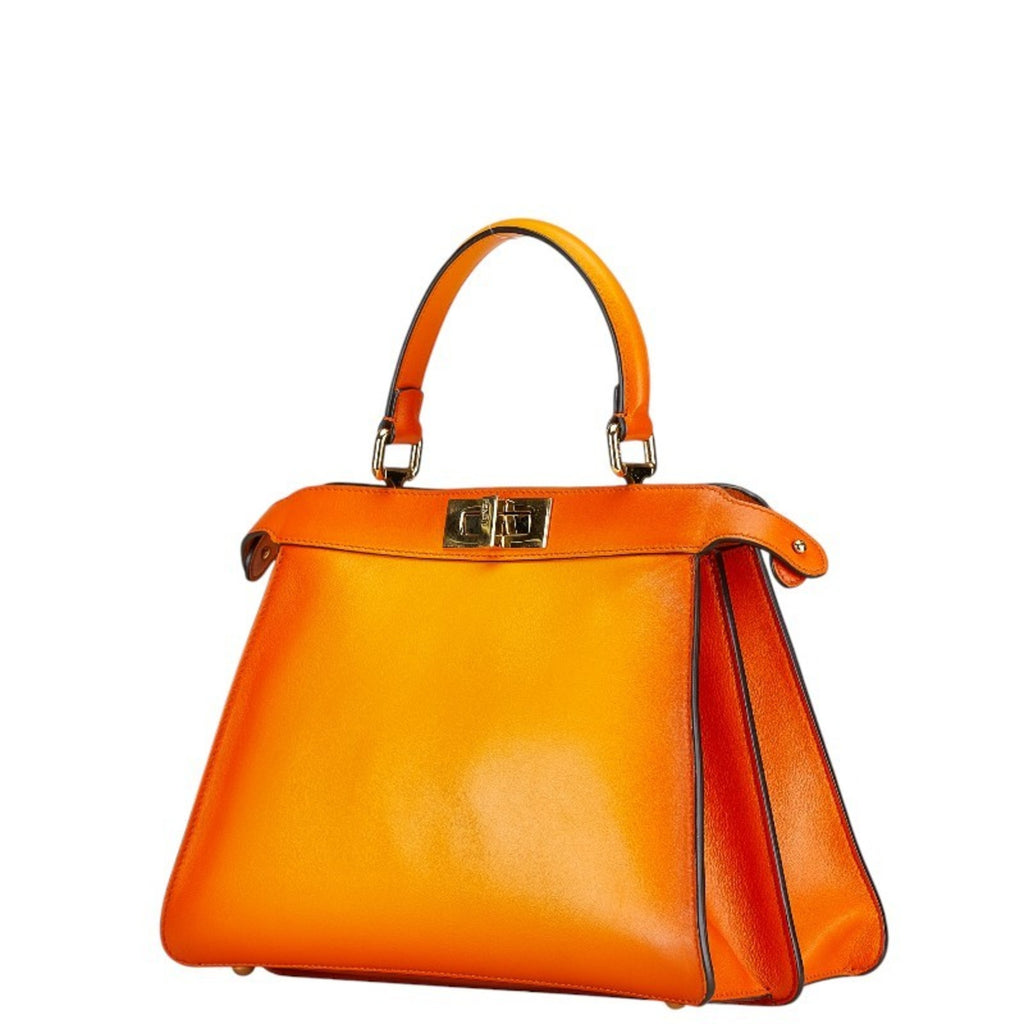 FDI Peekaboo Iseeu Medium Handbag 8BN321 Orange Leather Women's FENDI