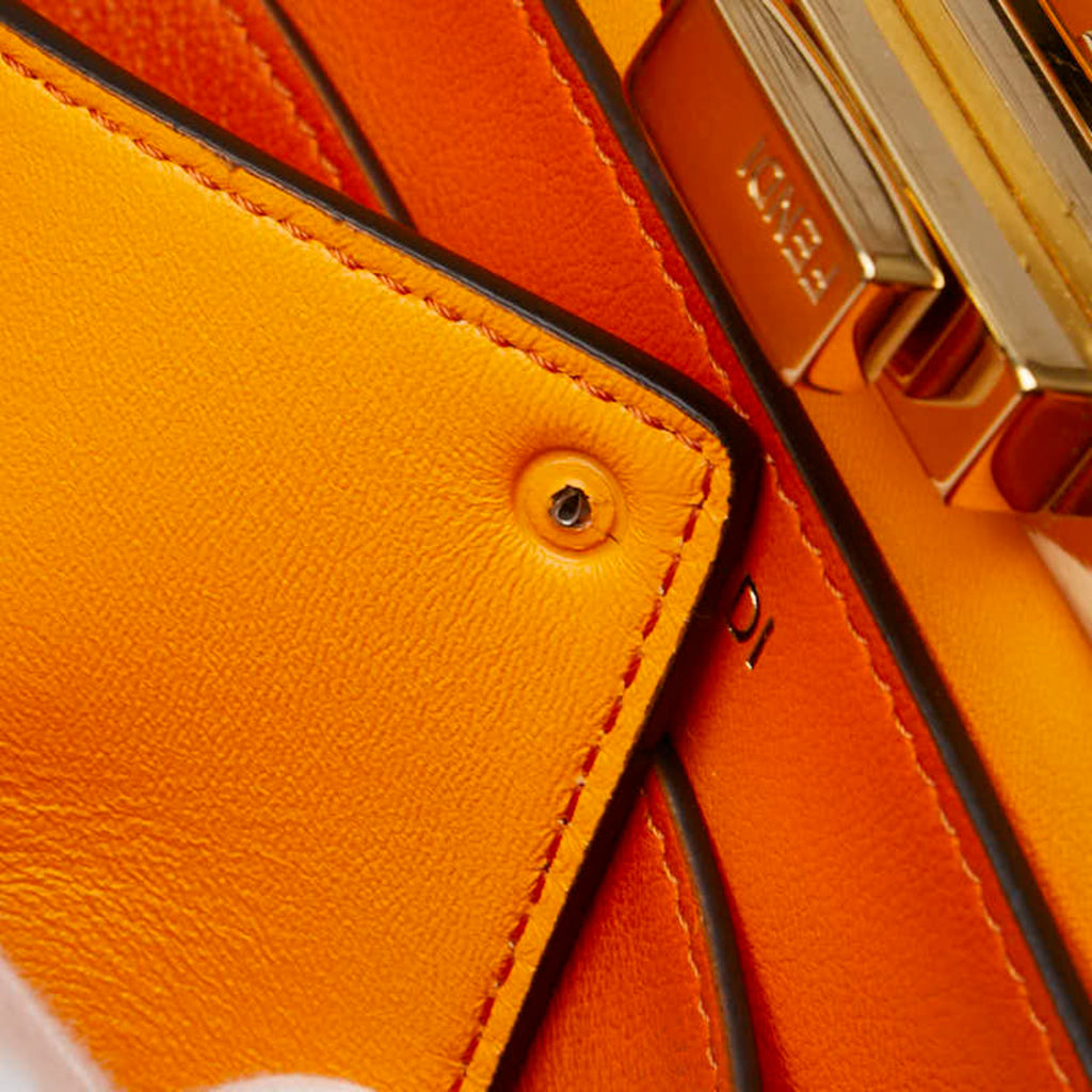 FDI Peekaboo Iseeu Medium Handbag 8BN321 Orange Leather Women's FENDI