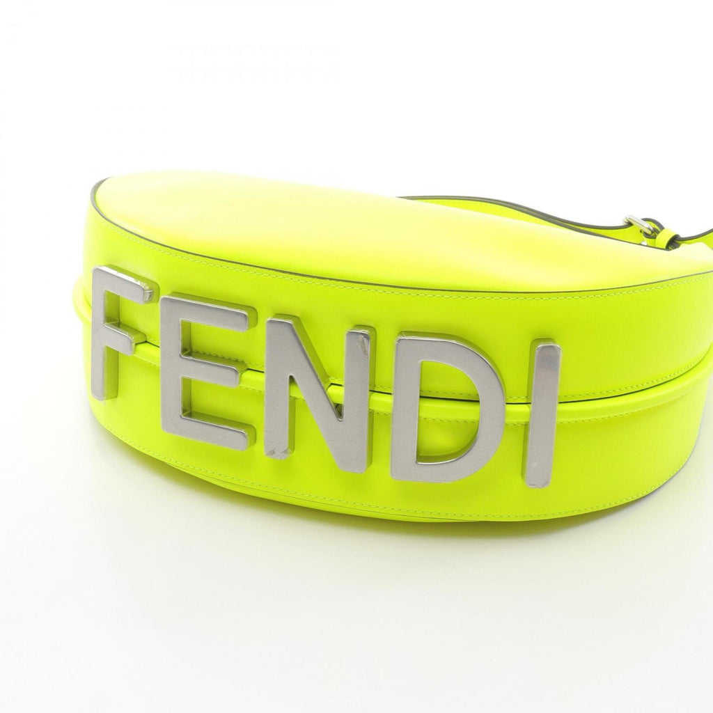 FDI FENDI handbag, leather, women's, yellow, 8BR798