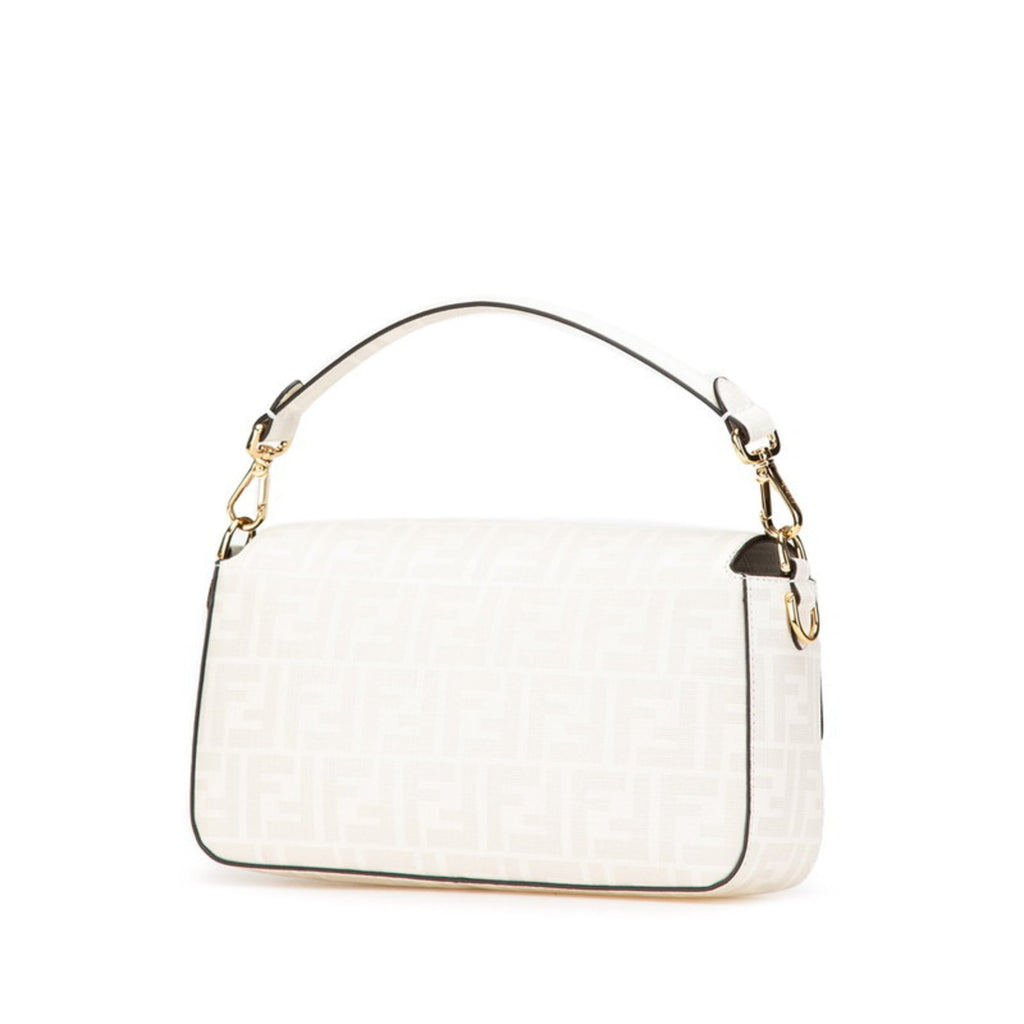 FDI Zucca Mamma Bucket Handbag/Shoulder Bag, 2-Way, 8BR600, White, Gray, Multicolor Leather, Women's, FENDI