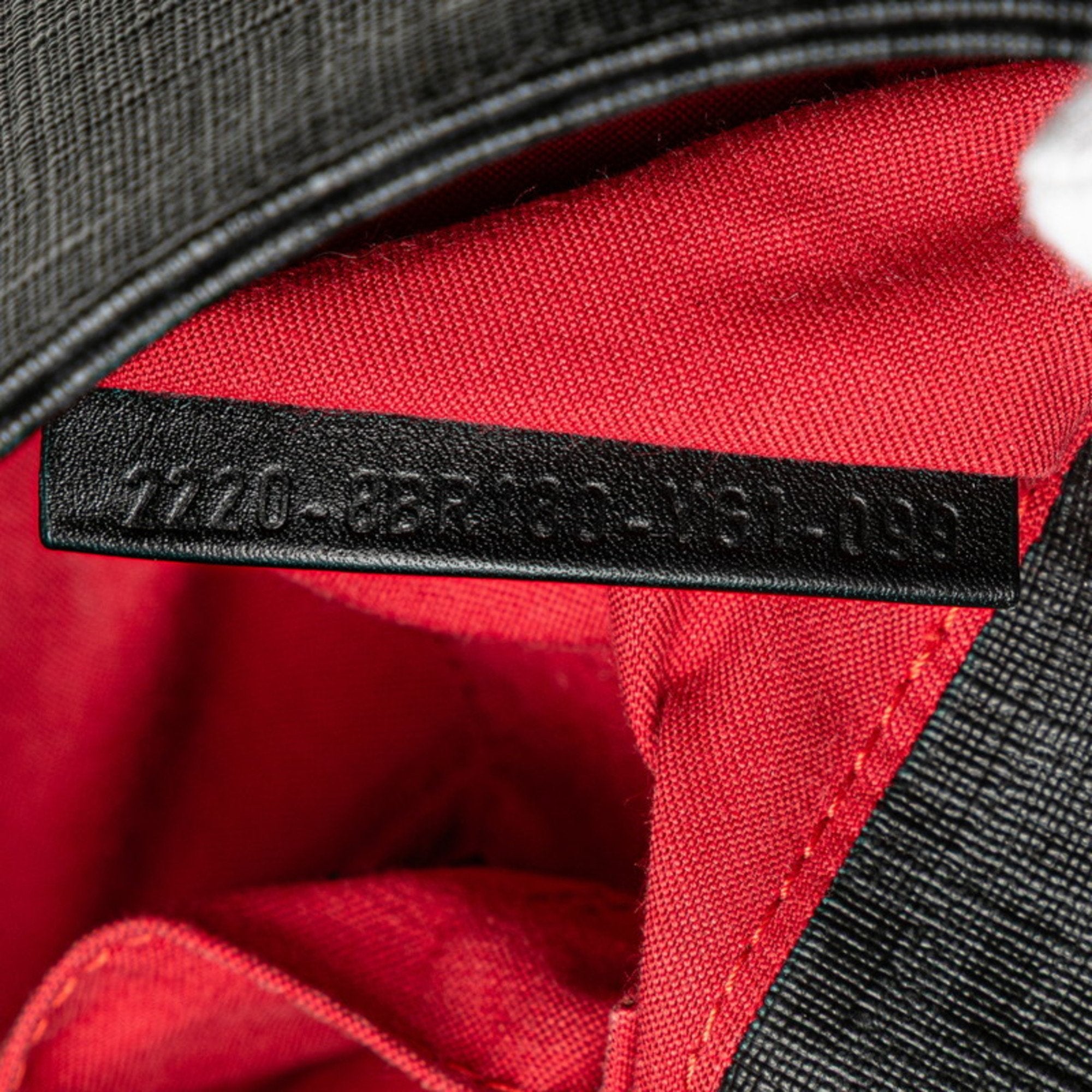 FDI Zucchino Mini Mamma Bucket Chain Handbag 8BR180 Black Leather Women's