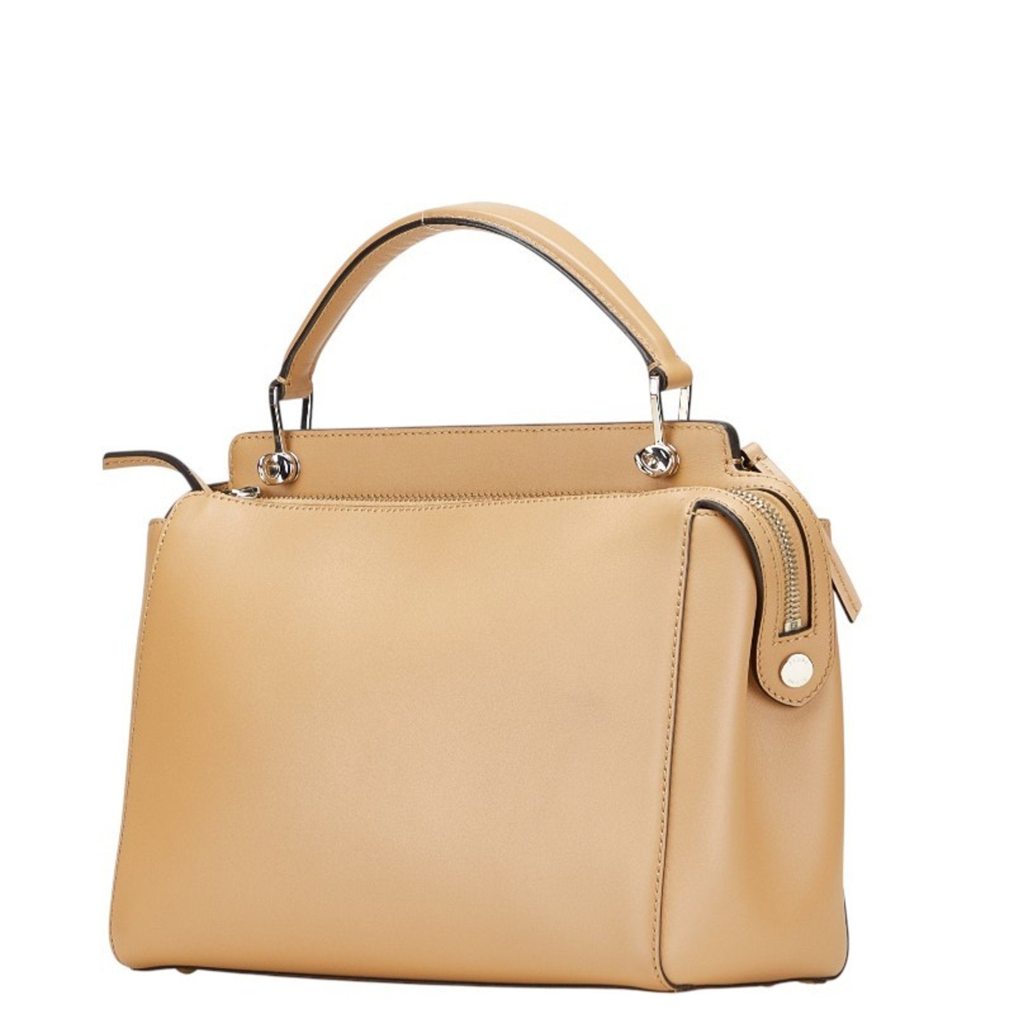 FDI Flower Stud Handbag/Shoulder Bag 2WAY 8BN298 Beige Multicolor Leather Women's FENDI