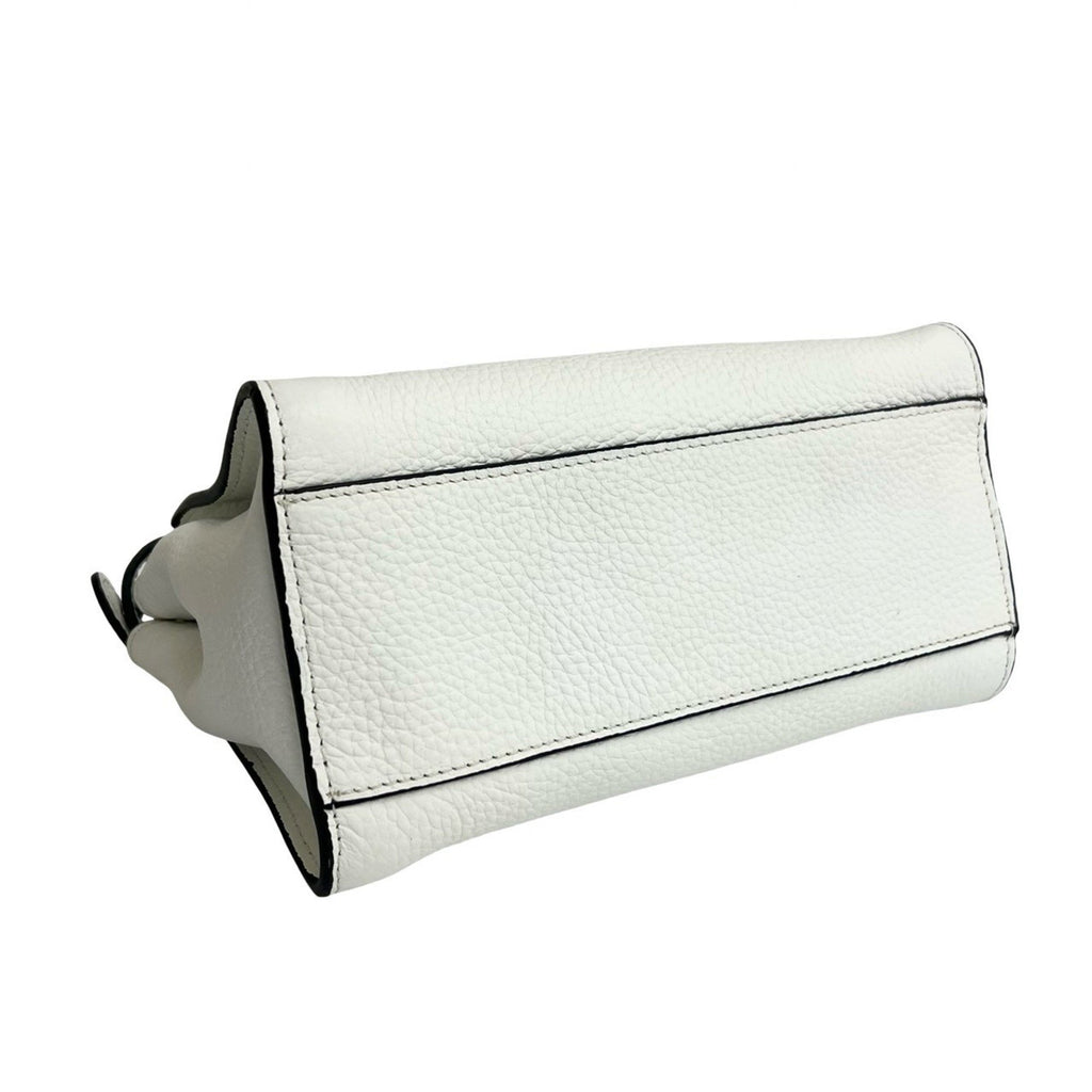 FDI Peekaboo Mini Leather 2-Way Handbag/Shoulder Bag White/Multicolor 2145b