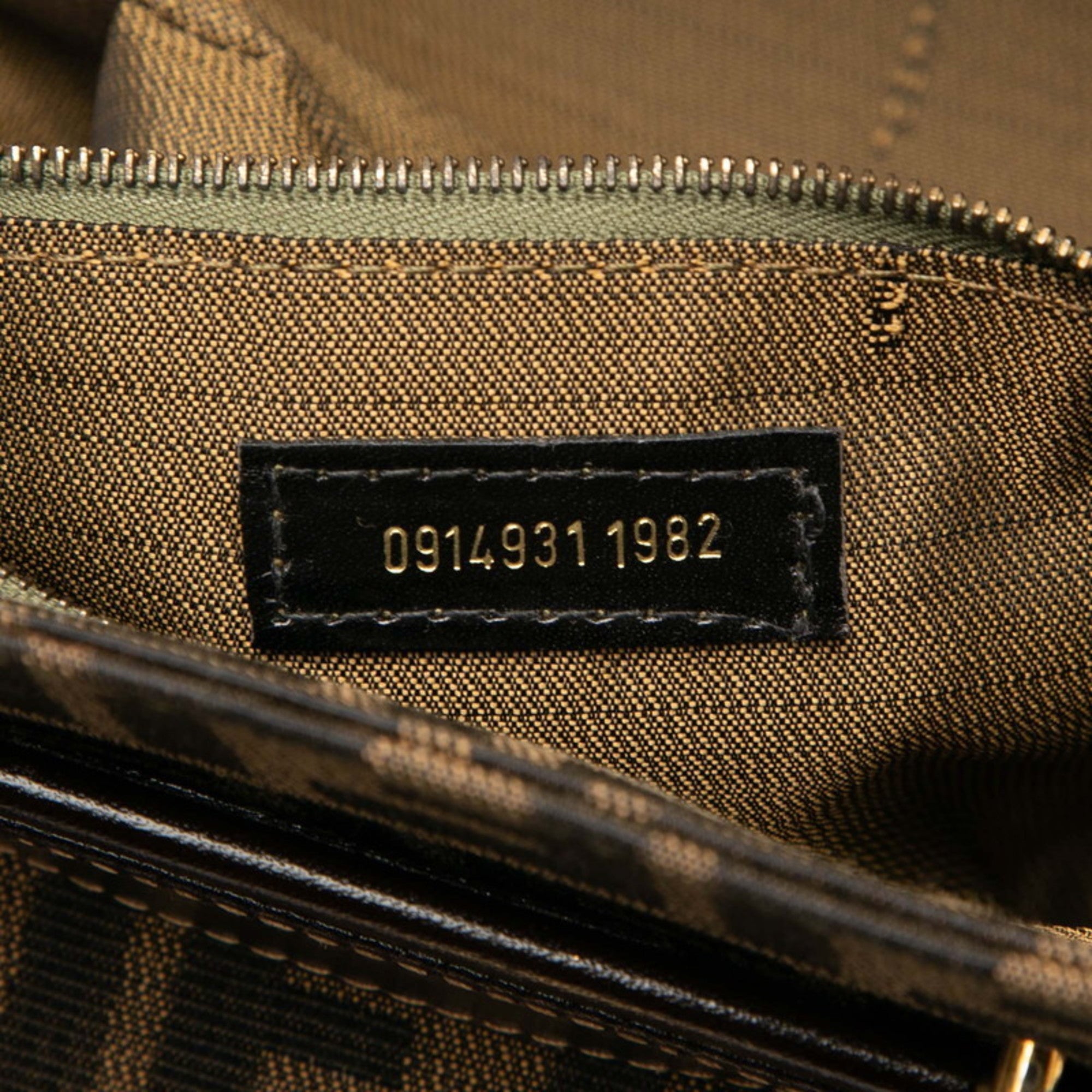 FDI La Medusa Zucca handbag and Versace Fendace shoulder bag in nylon canvas leather, black/brown, 2-way, A5 size, for women.