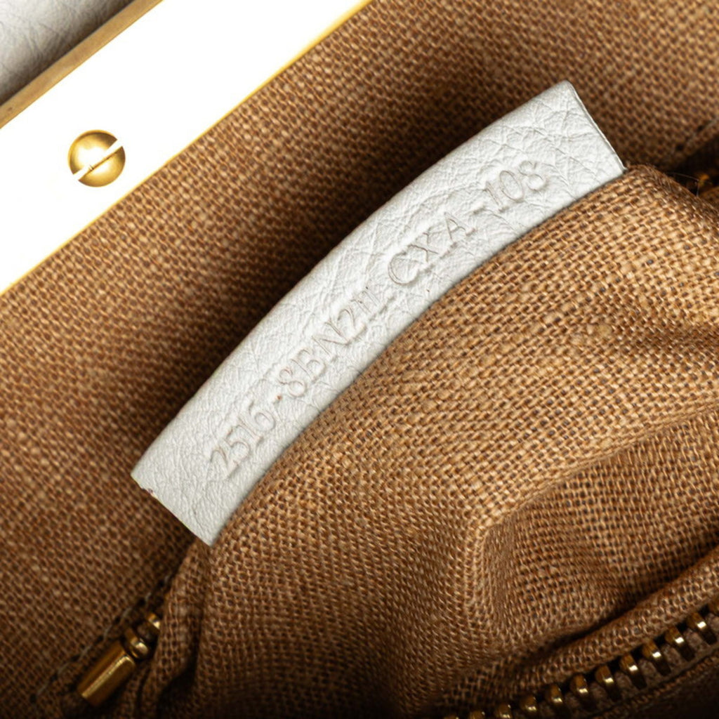 FDI Selleria Peekaboo Shoulder Bag/Handbag 2WAY 8BN211 White Leather Women's FENDI