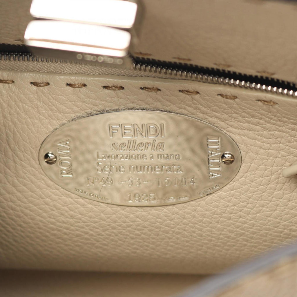 FDI Peekaboo Essential Handbag, Leather, Women's, Beige