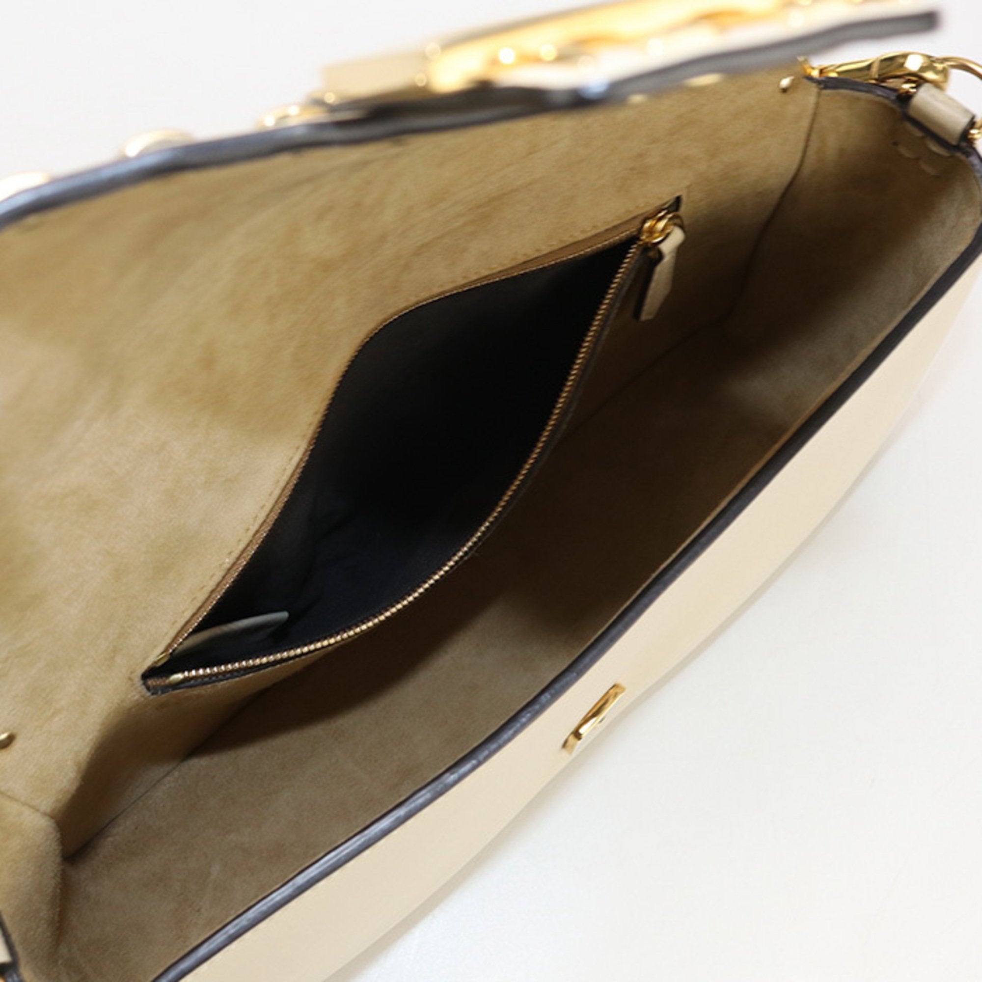 FDI 8BR600 2-Way Baguette Shoulder Bag, Women's, Ivory