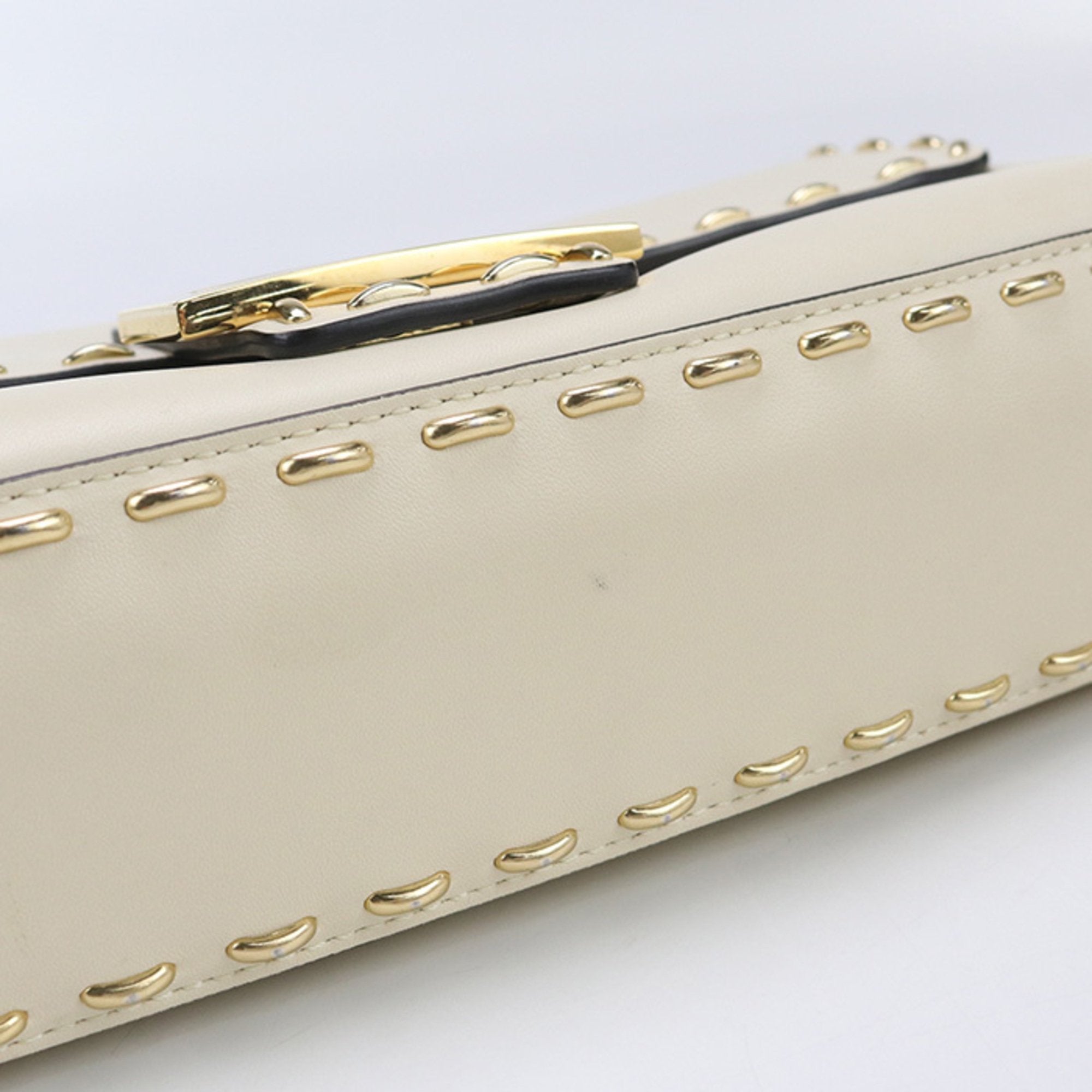 FDI 8BR600 2-Way Baguette Shoulder Bag, Women's, Ivory