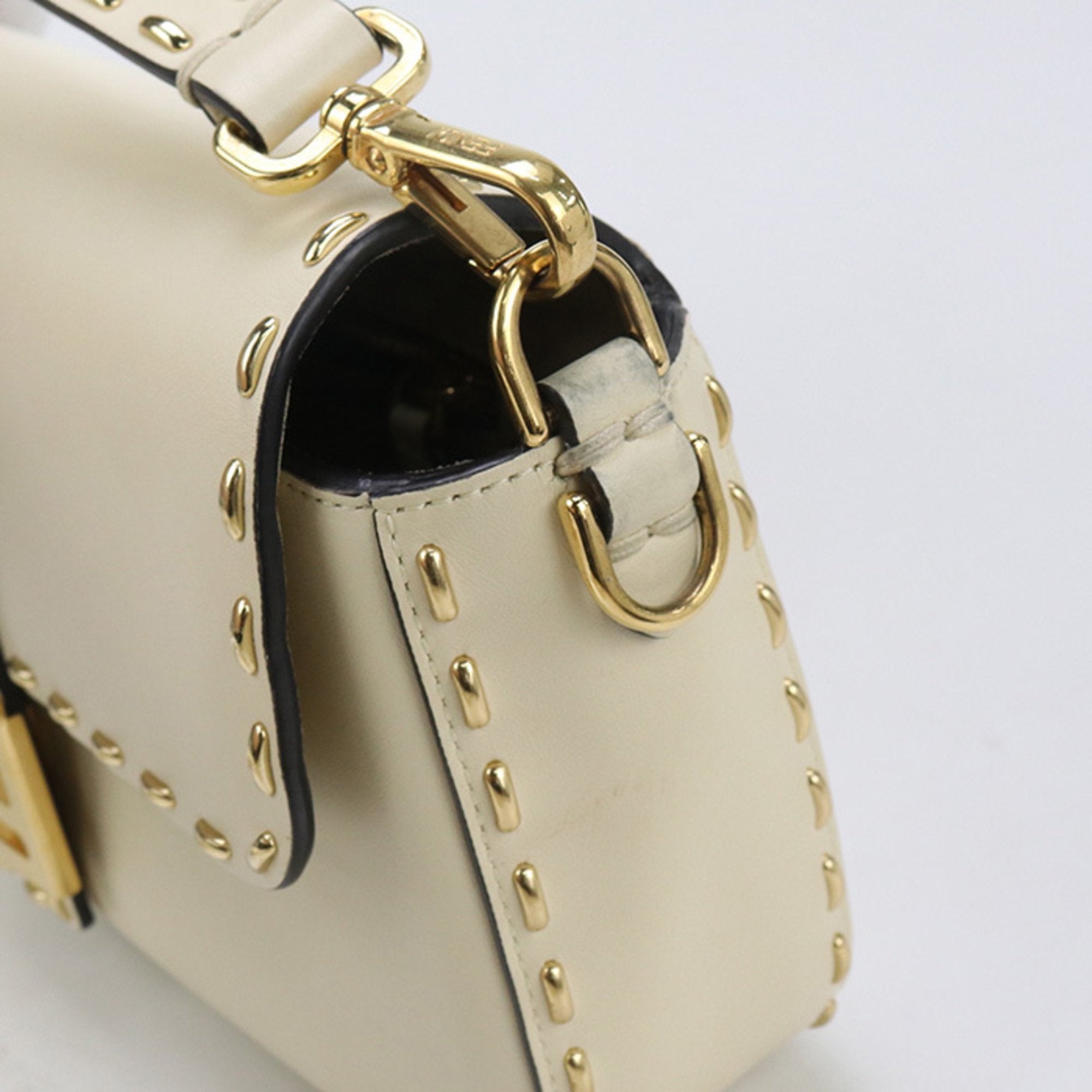 FDI 8BR600 2-Way Baguette Shoulder Bag, Women's, Ivory