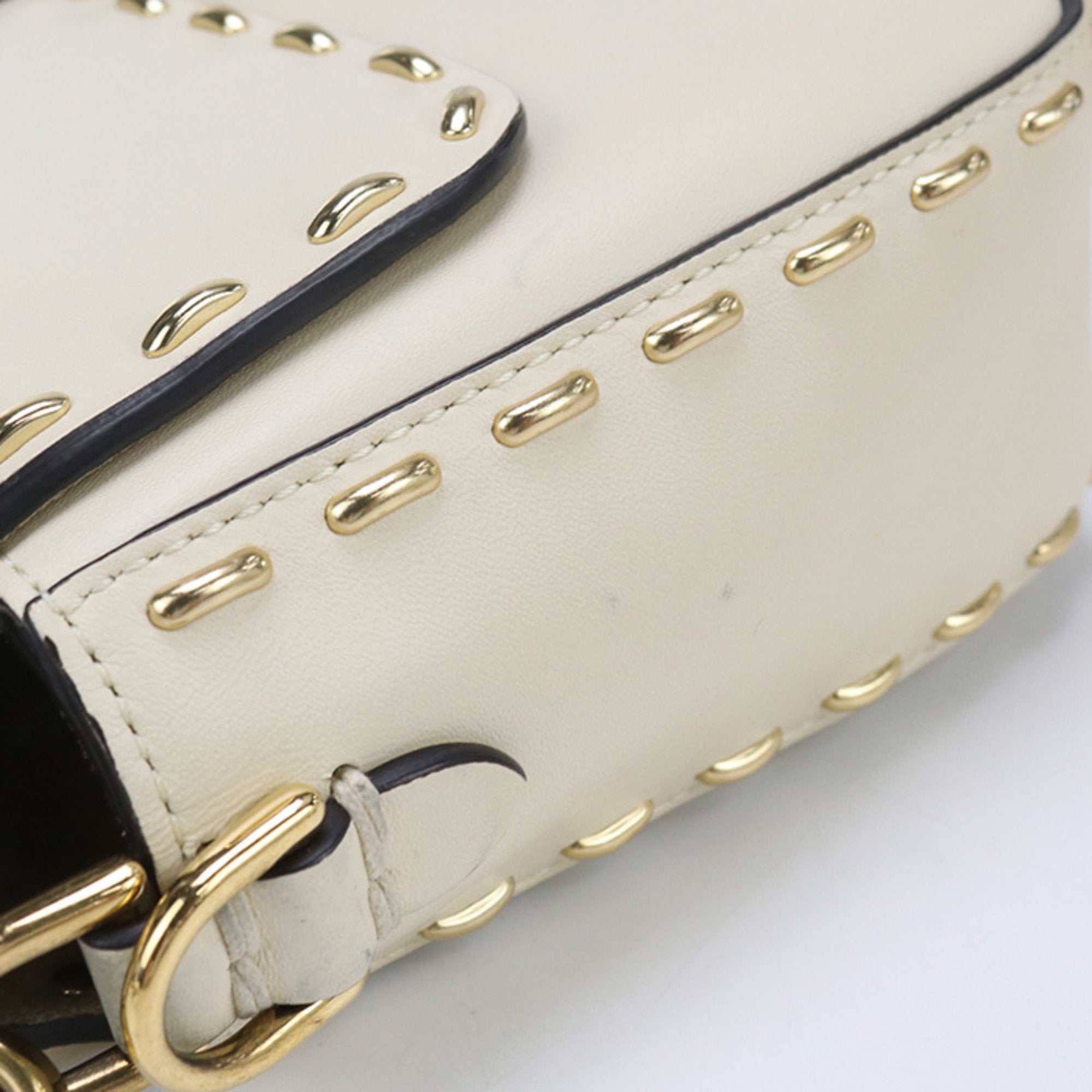 FDI 8BR600 2-Way Baguette Shoulder Bag, Women's, Ivory