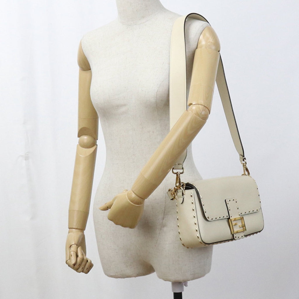 FDI 8BR600 2-Way Baguette Shoulder Bag, Women's, Ivory