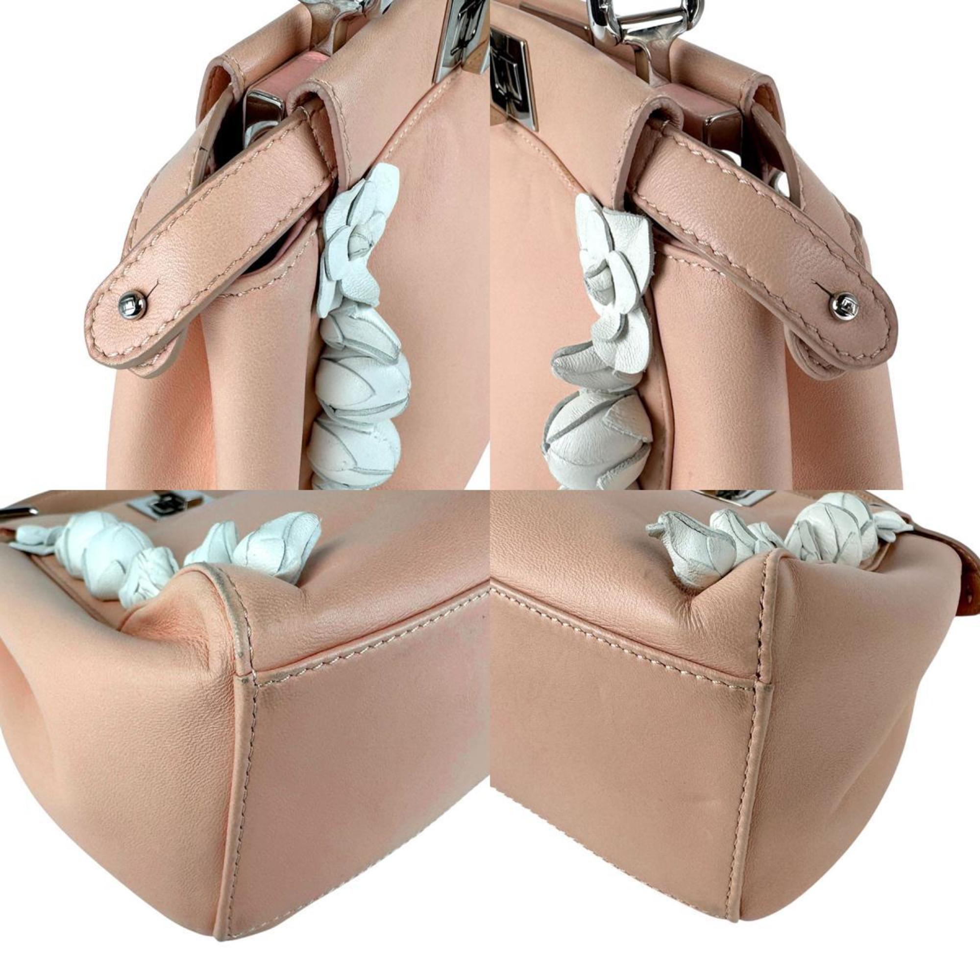 FDI Peekaboo Mini Leather Shoulder Bag, Pink, Women's, 8BN244-9GK, z7051