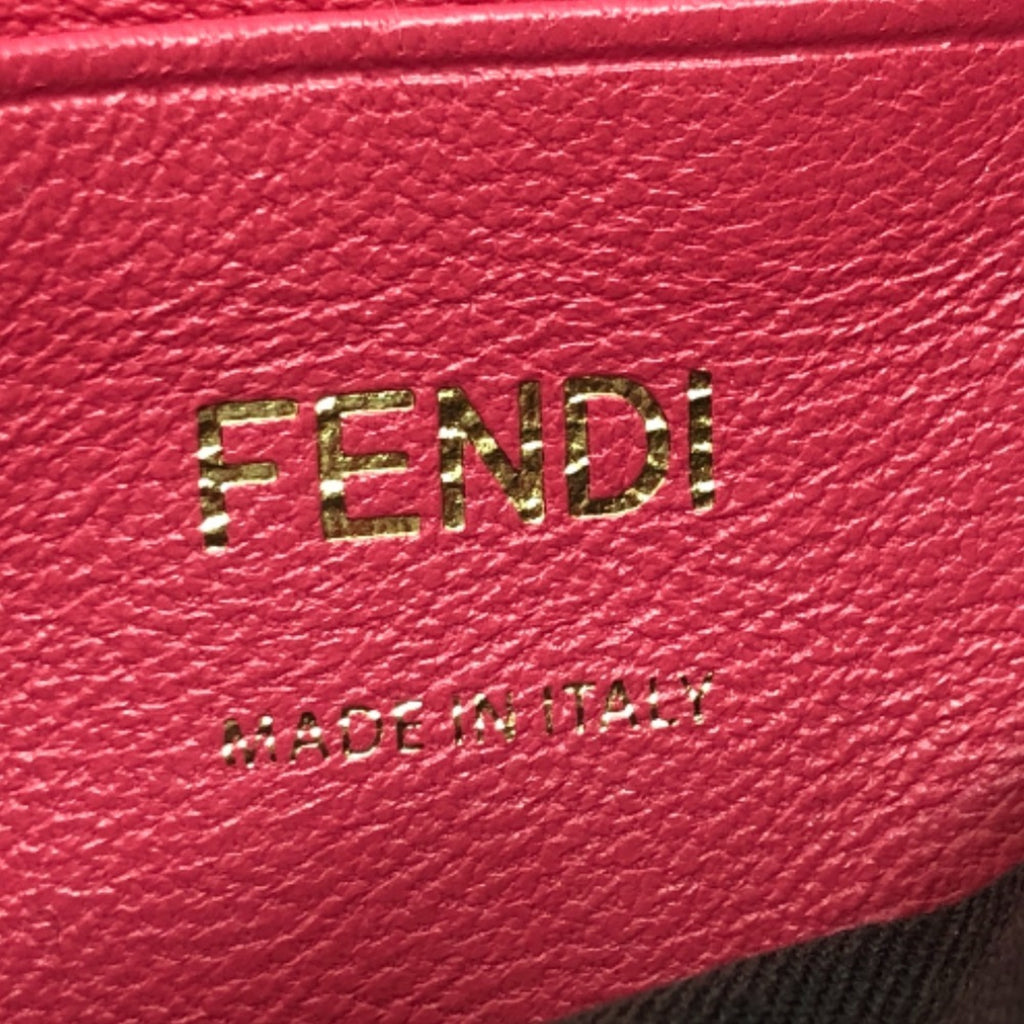 FDI 8BS017 FF Baguette Small Chain 2-Way Bag, Shoulder Lambskin, Pink, Women's