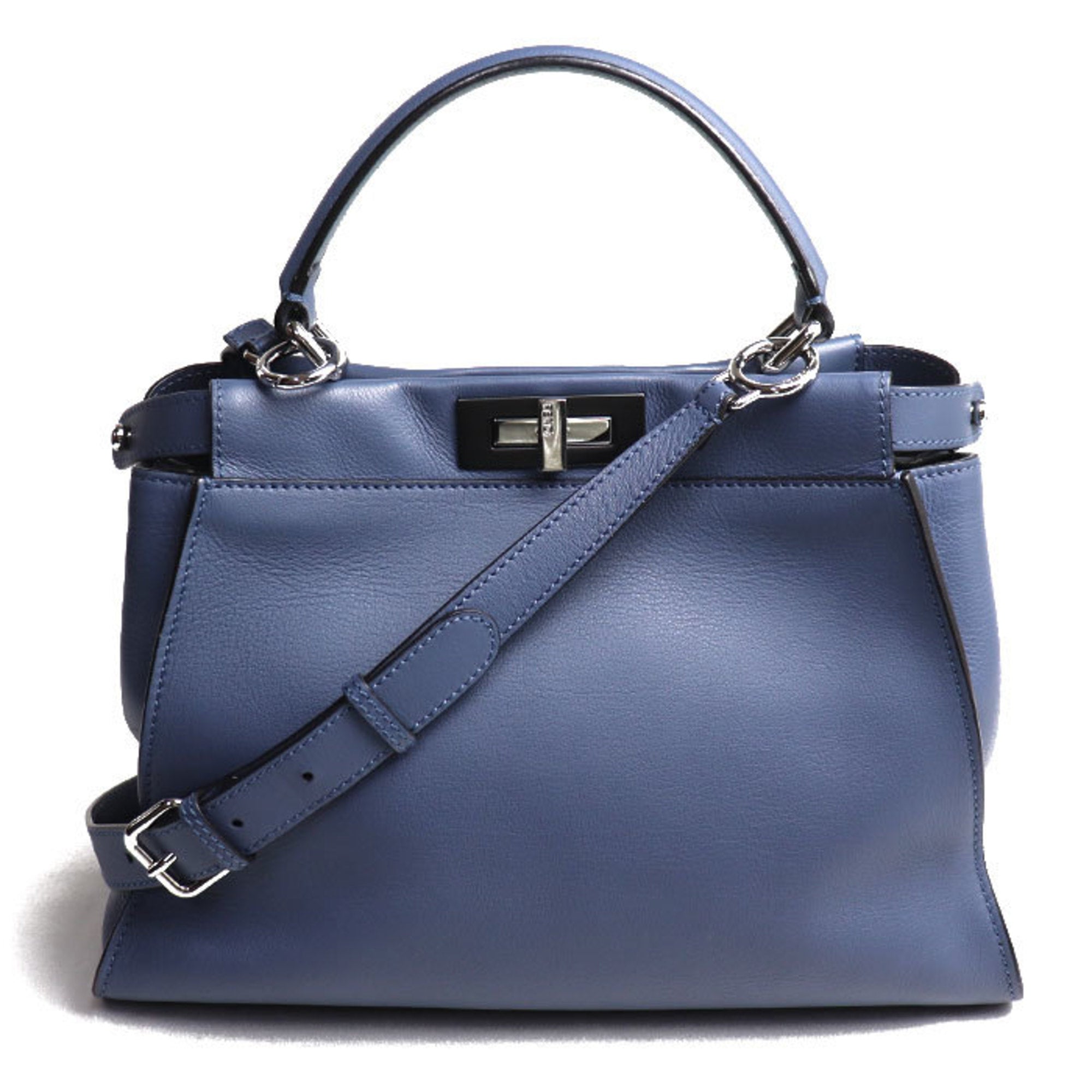 FDI Peekaboo Regular 2-Way Shoulder Bag Blue 8BN290 Women's
