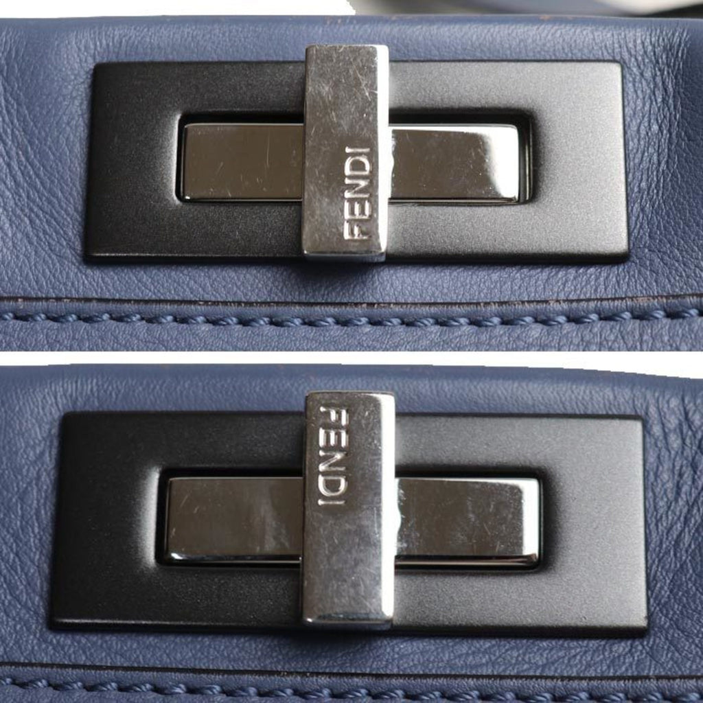 FDI Peekaboo Regular 2-Way Shoulder Bag Blue 8BN290 Women's