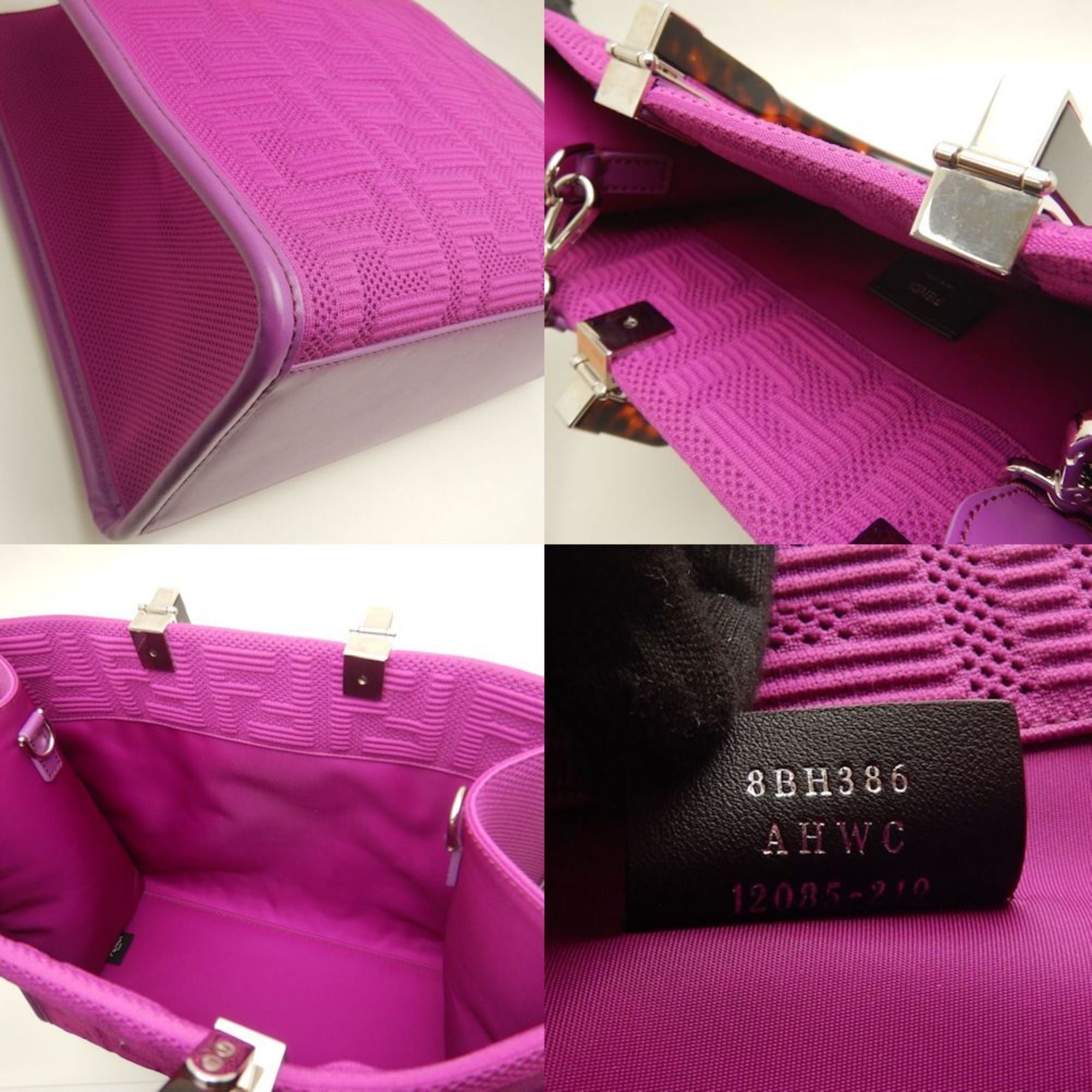 FDI Sunshine Medium 8BH386 Tote Bag, Canvas, Purple, Women's, 253068