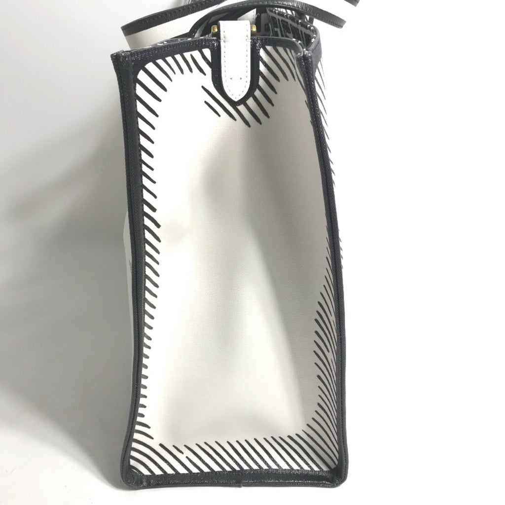 FDI 8BH357 Joshua Vides collaboration shopper bag, shoulder tote coated canvas, men's, white