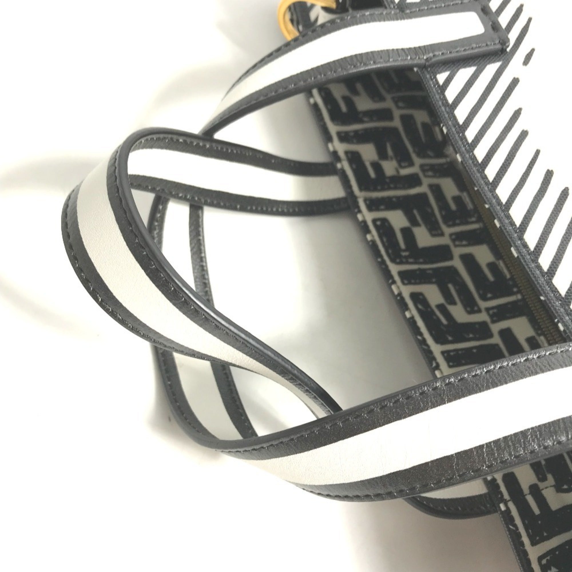 FDI 8BH357 Joshua Vides collaboration shopper bag, shoulder tote coated canvas, men's, white