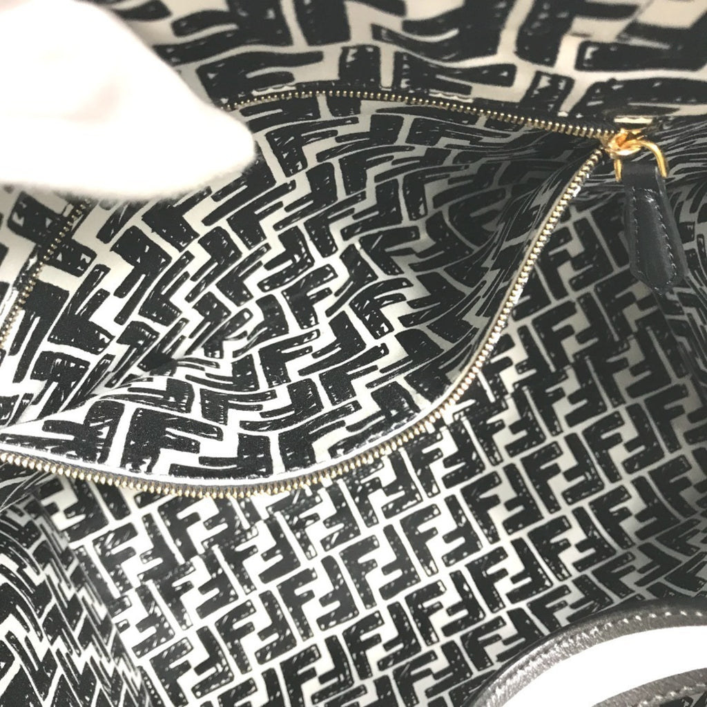 FDI 8BH357 Joshua Vides collaboration shopper bag, shoulder tote coated canvas, men's, white