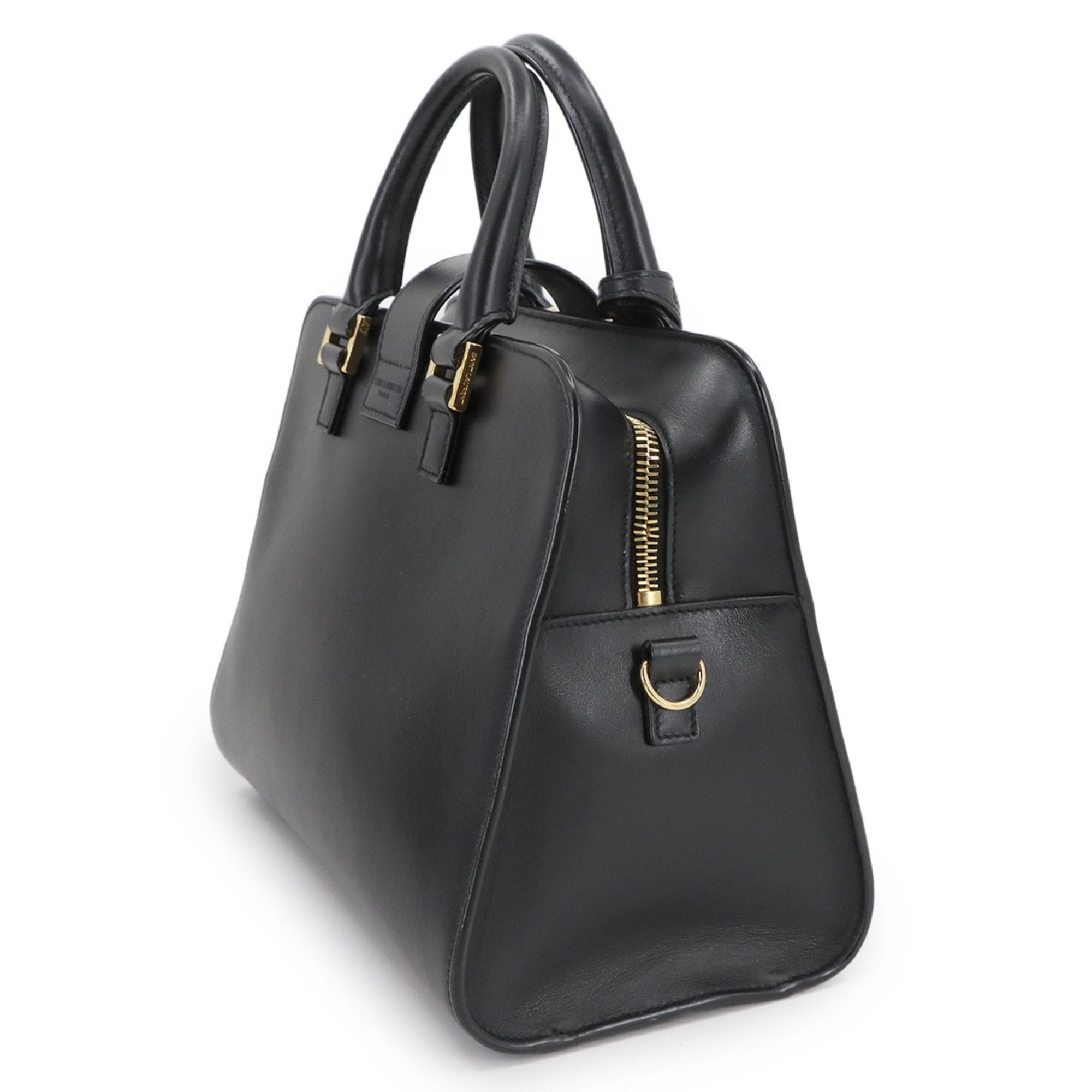 SLT Laurent Baby Cabas 2-way hand/shoulder bag in black leather (568853)