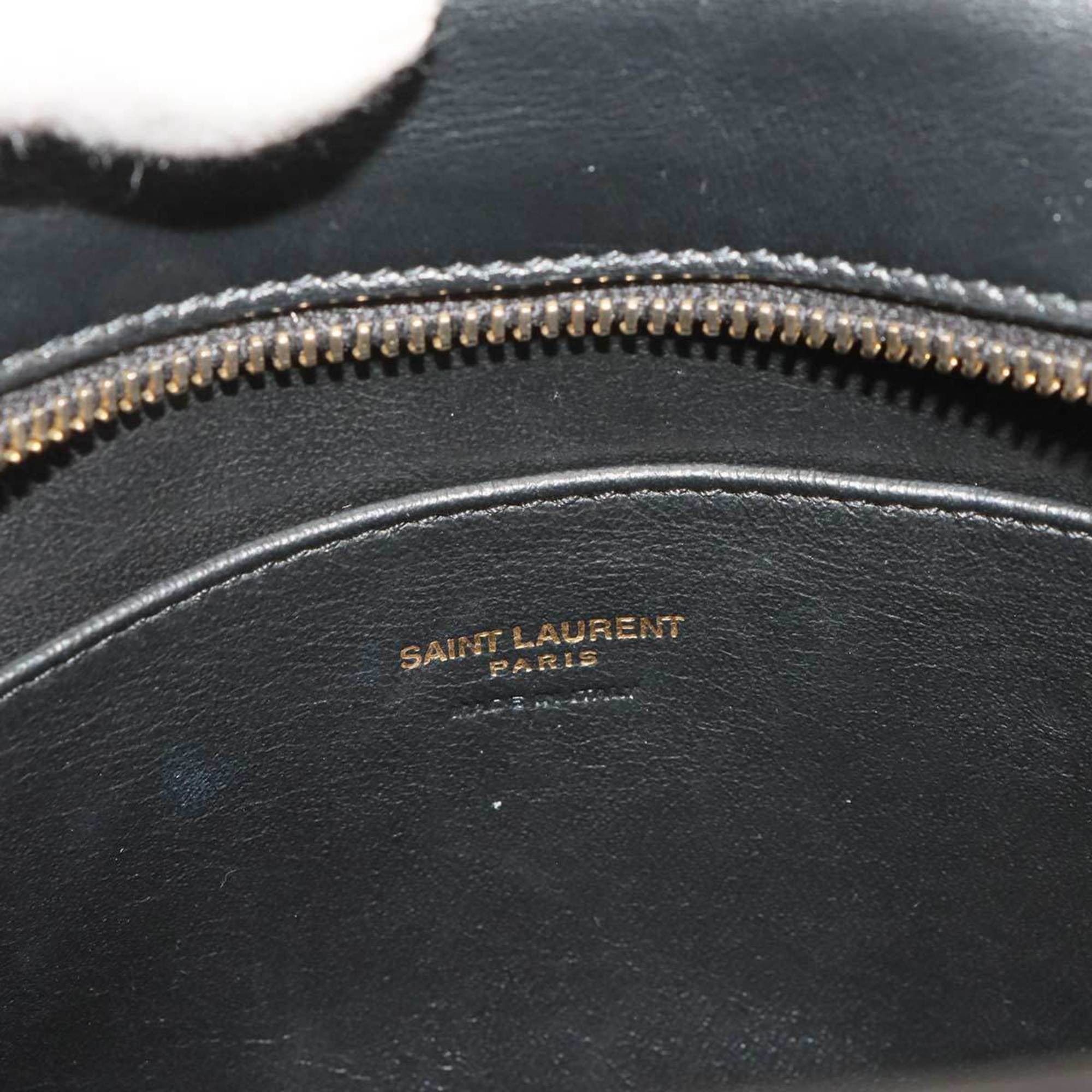 SLT Laurent Baby Cabas 2-way hand/shoulder bag in black leather (568853)