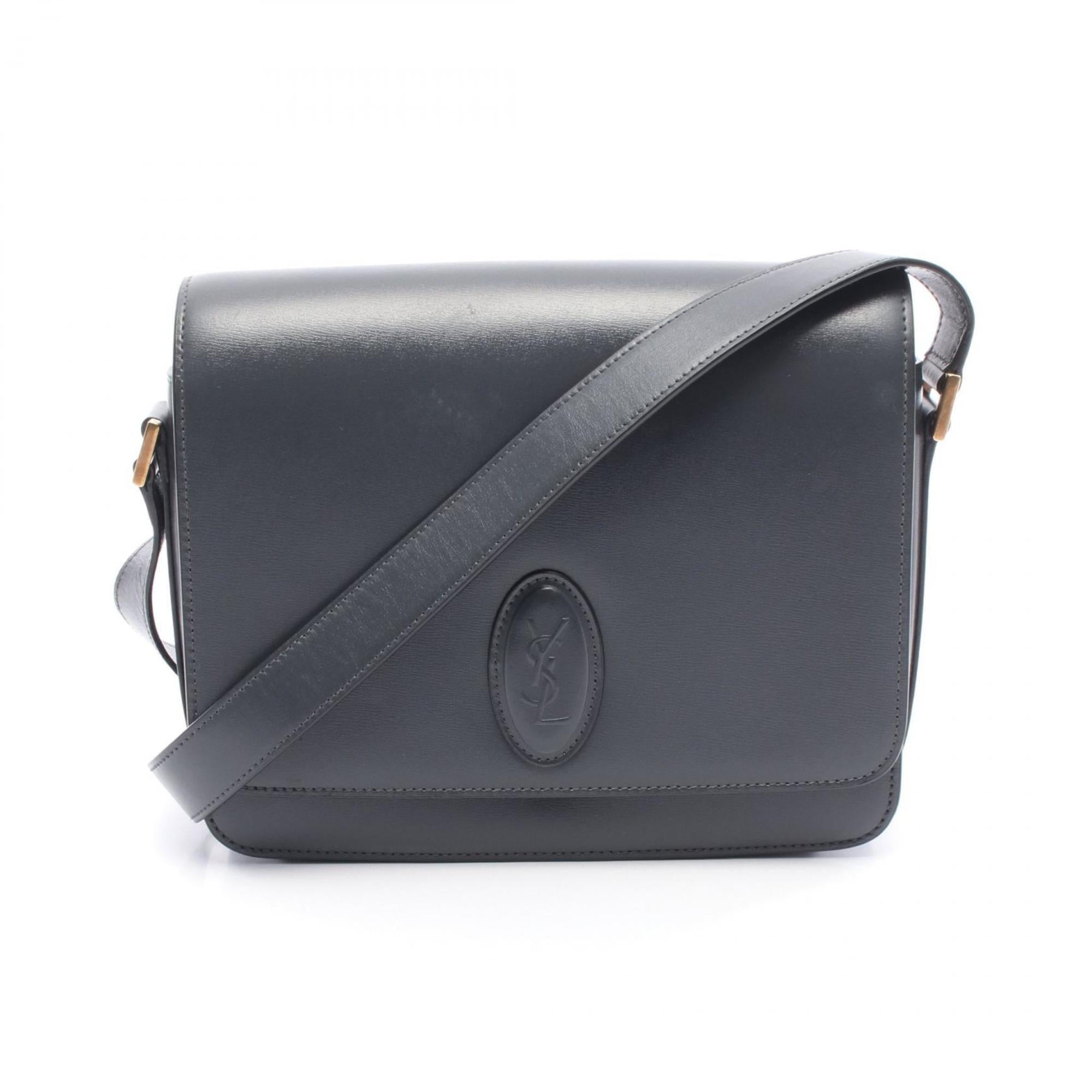 SLT Laurent LE61 Shoulder Bag, Leather, Women's, Gray, 568568