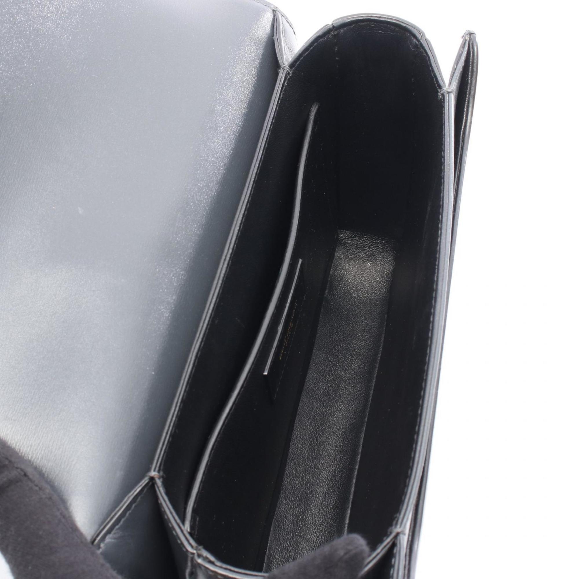 SLT Laurent LE61 Shoulder Bag, Leather, Women's, Gray, 568568