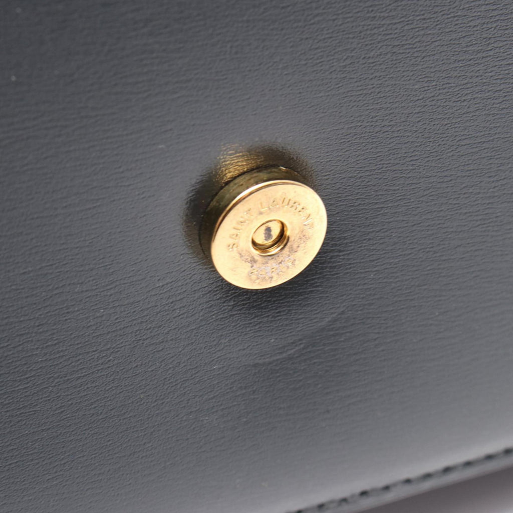 SLT Laurent LE61 Shoulder Bag, Leather, Women's, Gray, 568568