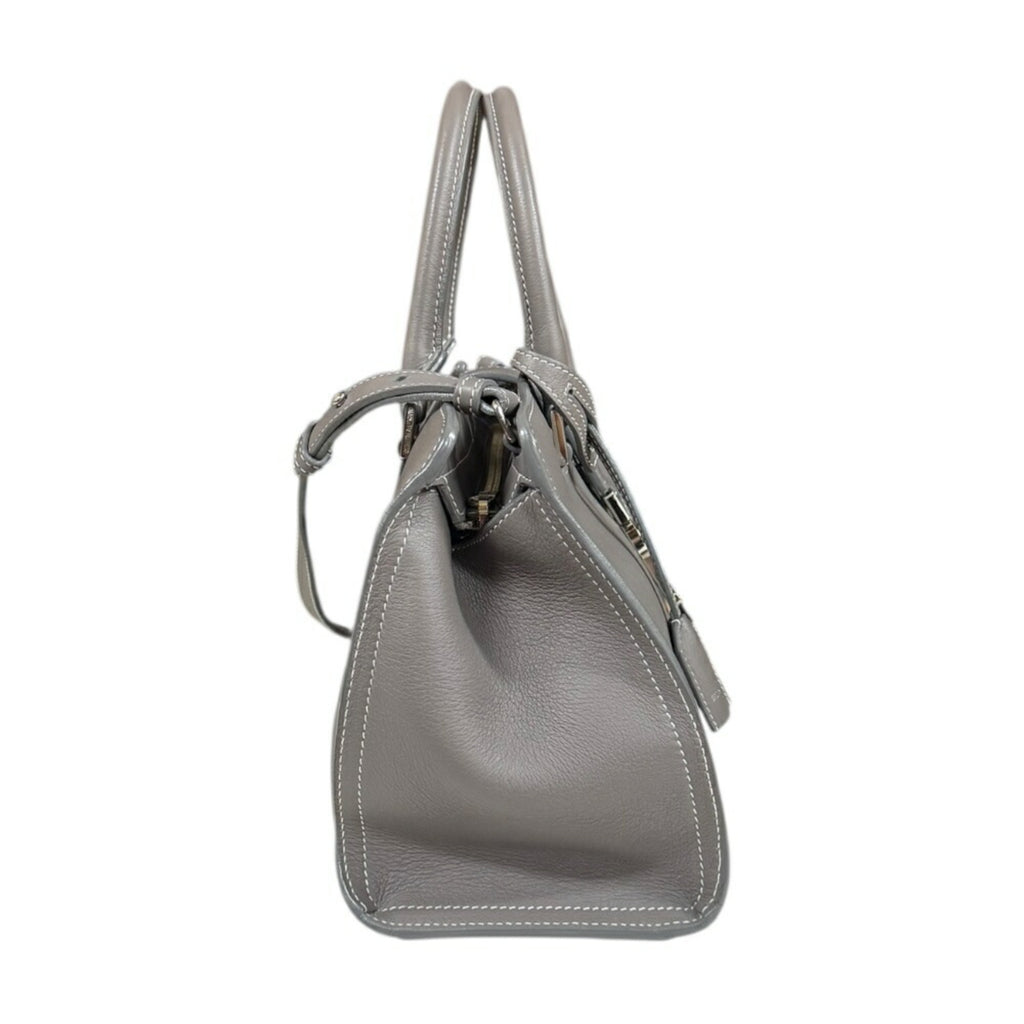 SLT Laurent Baby Cabas Shoulder Bag, Leather, 424868, Gray, Women's, SAINT LAURENT 2-Way
