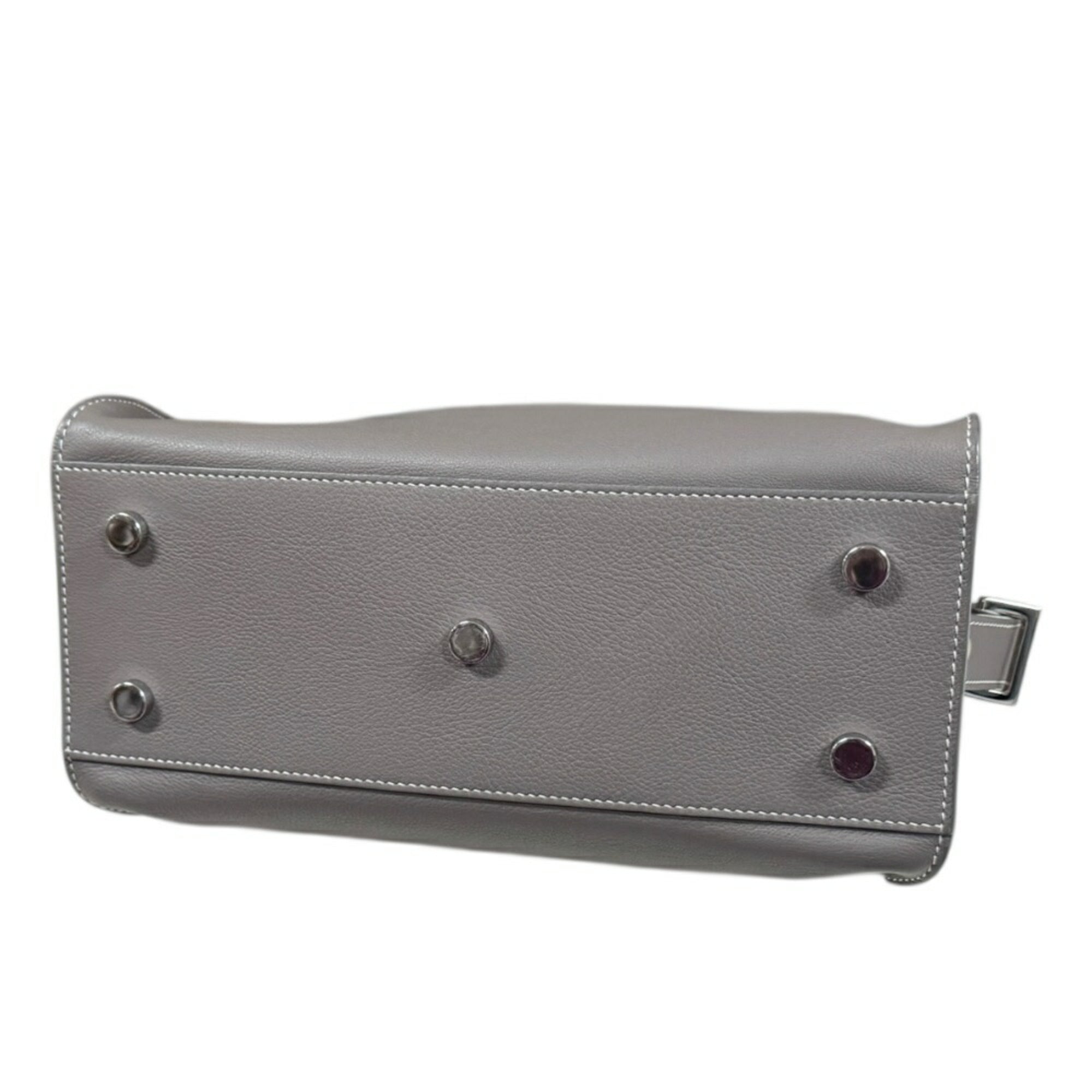 SLT Laurent Baby Cabas Shoulder Bag, Leather, 424868, Gray, Women's, SAINT LAURENT 2-Way