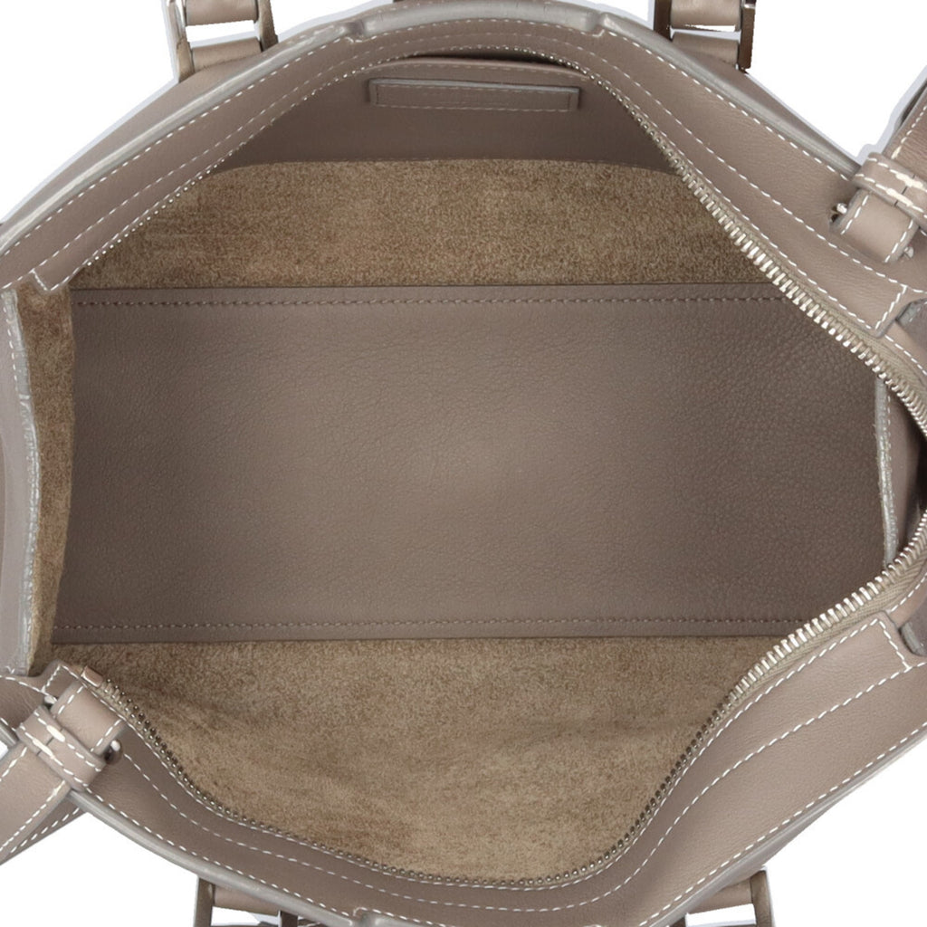 SLT Laurent Baby Cabas Shoulder Bag, Leather, 424868, Gray, Women's, SAINT LAURENT 2-Way