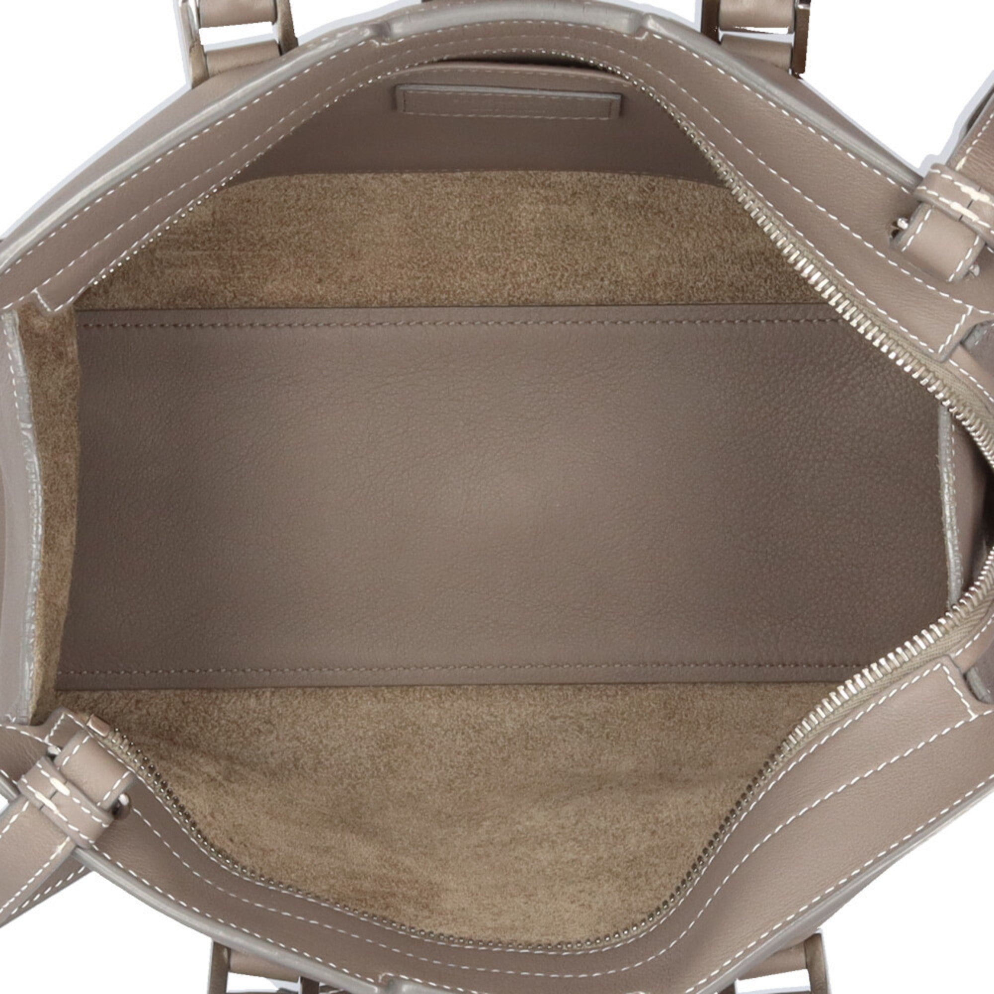 SLT Laurent Baby Cabas Shoulder Bag, Leather, 424868, Gray, Women's, SAINT LAURENT 2-Way
